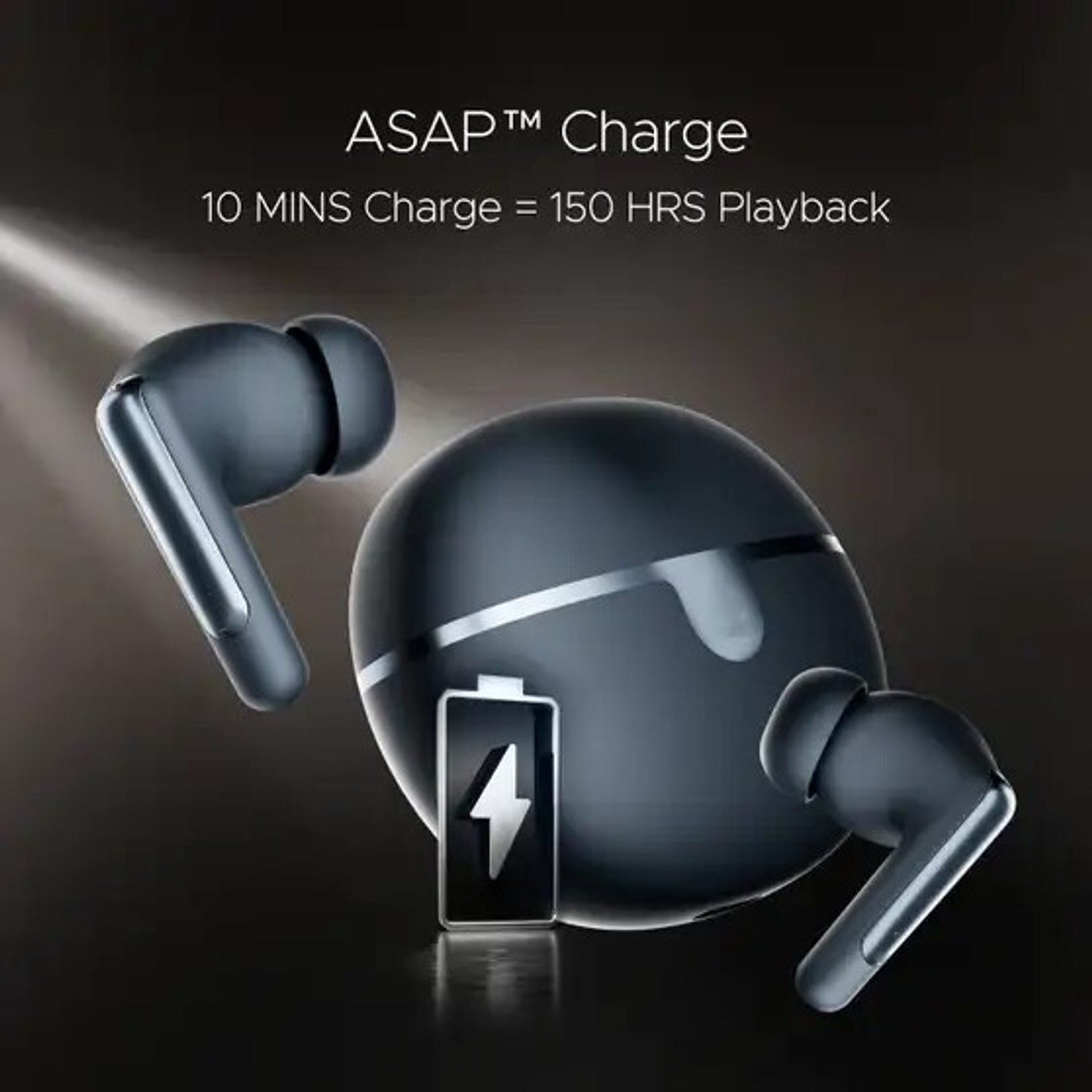 Image of CEHNO Airdopes 161 ANC Elite,ANC, 50 H Battery Bluetooth Headset (Blue, True Wireless)