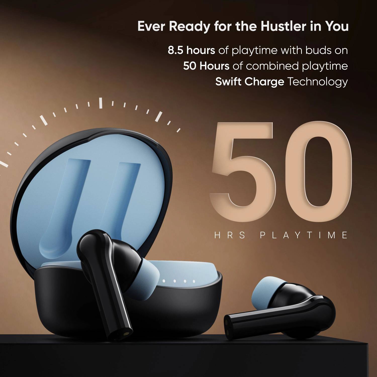 Mivi Duopods D4, 50Hrs Playtime, HD Call, Fast Charging, IPX4, Voice - Image 4
