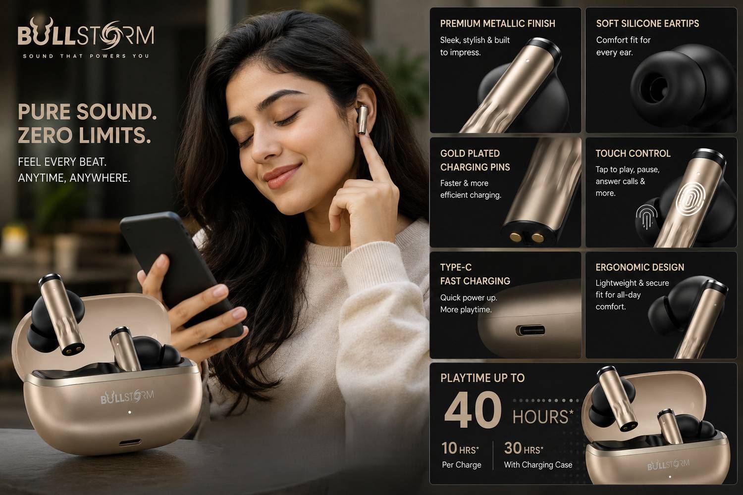 BULLSTORM Voltiq 729 Earbuds Bluetooth 5.3 - Image 5