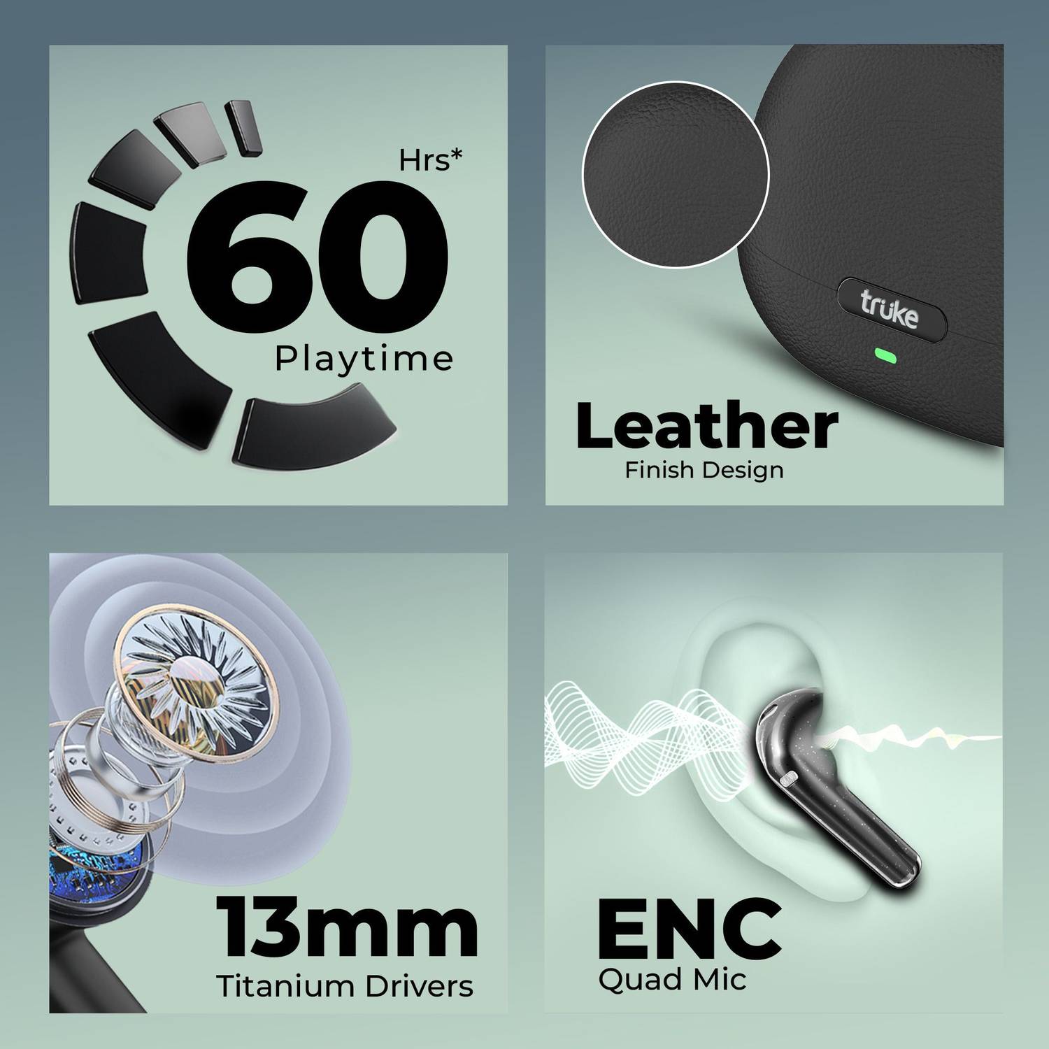 truke AuraPro 60H TWS Earbuds - Image 2