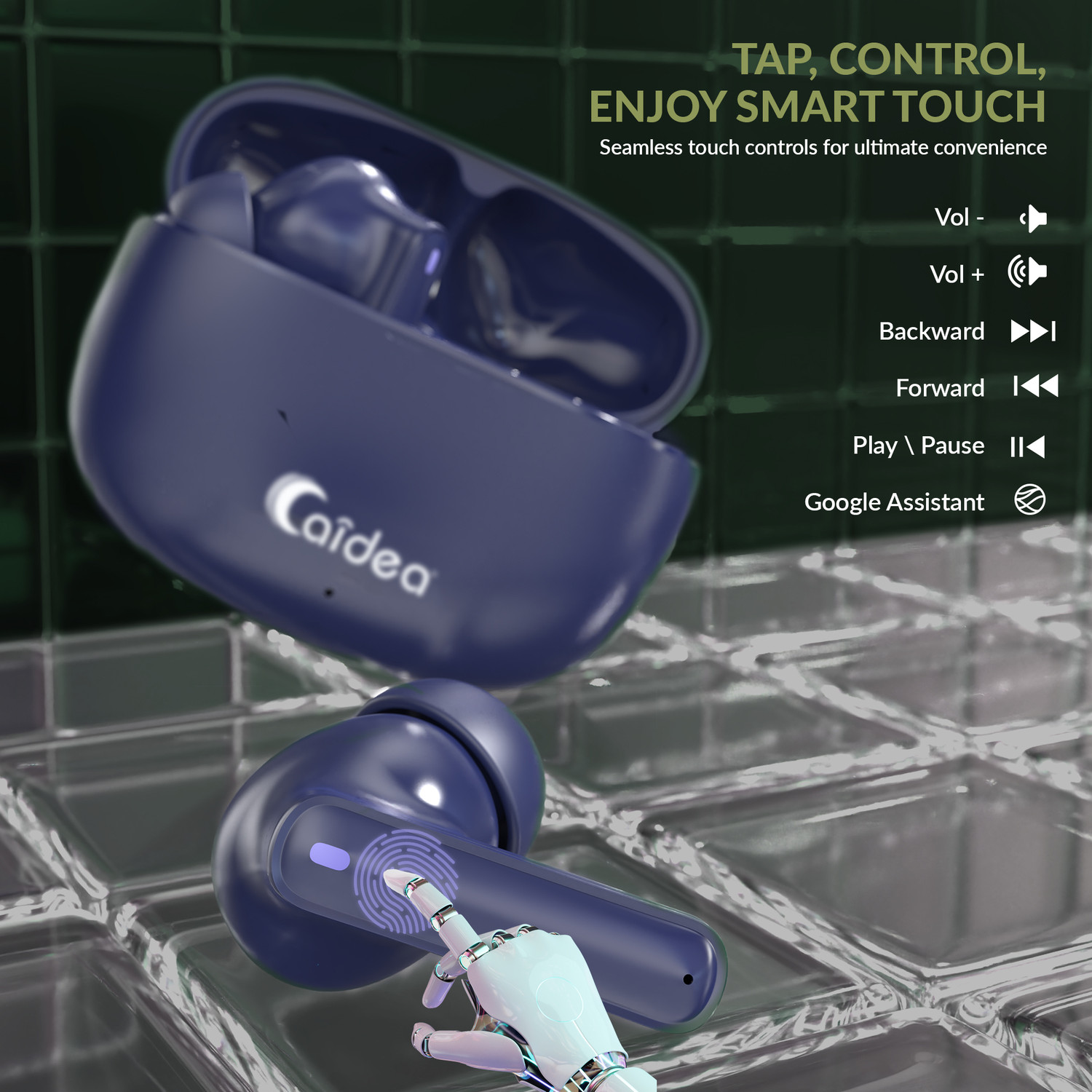 Image of Caidea TW88 Candy V5.4, Upto 60Hr Playtime* Dual Pairing Fast Charging Earbuds Bluetooth