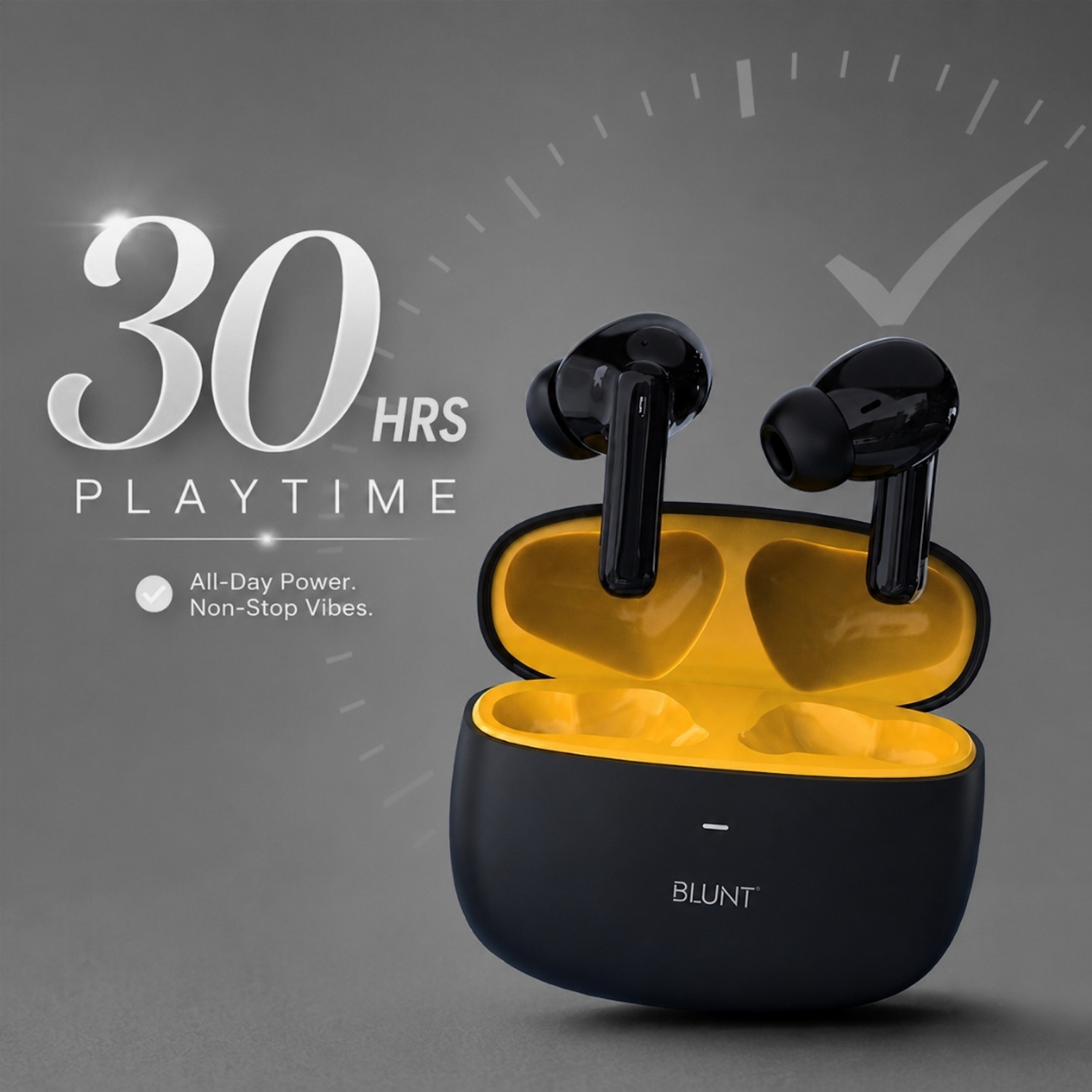 Image of Blunt AirMax True Wireless Earbuds | BT 5.4 HD Mic |30 H Playtime |IPX Waterproof Bluetooth