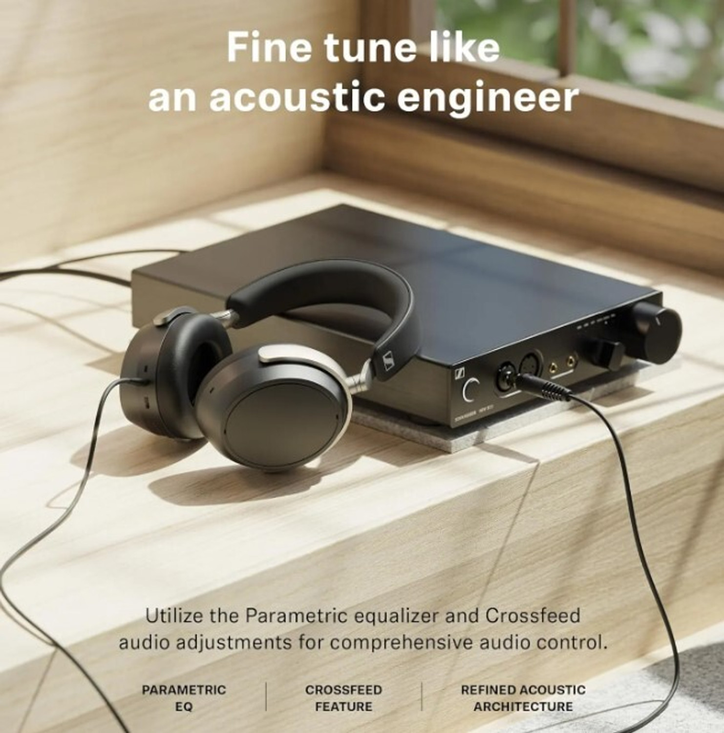Image of Sennheiser HDB 630 hi-res wireless headphones with ANC, 60h battery + free BTD700 dongle Bluetooth & Wired
