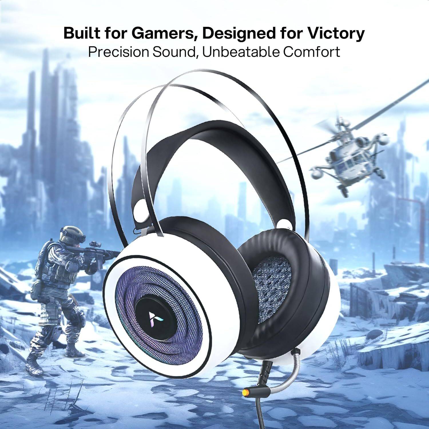 ADCOM Striker USB Wired Headset with 50mm Drivers - Image 5