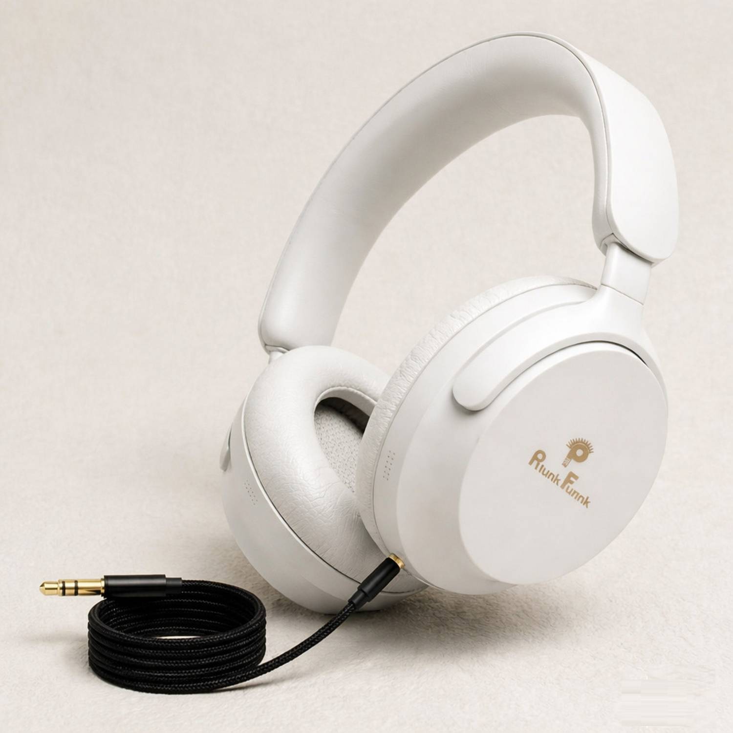 PunnkFunnk Over Ear Wireless Headphones with AUX Cable 40H Playti