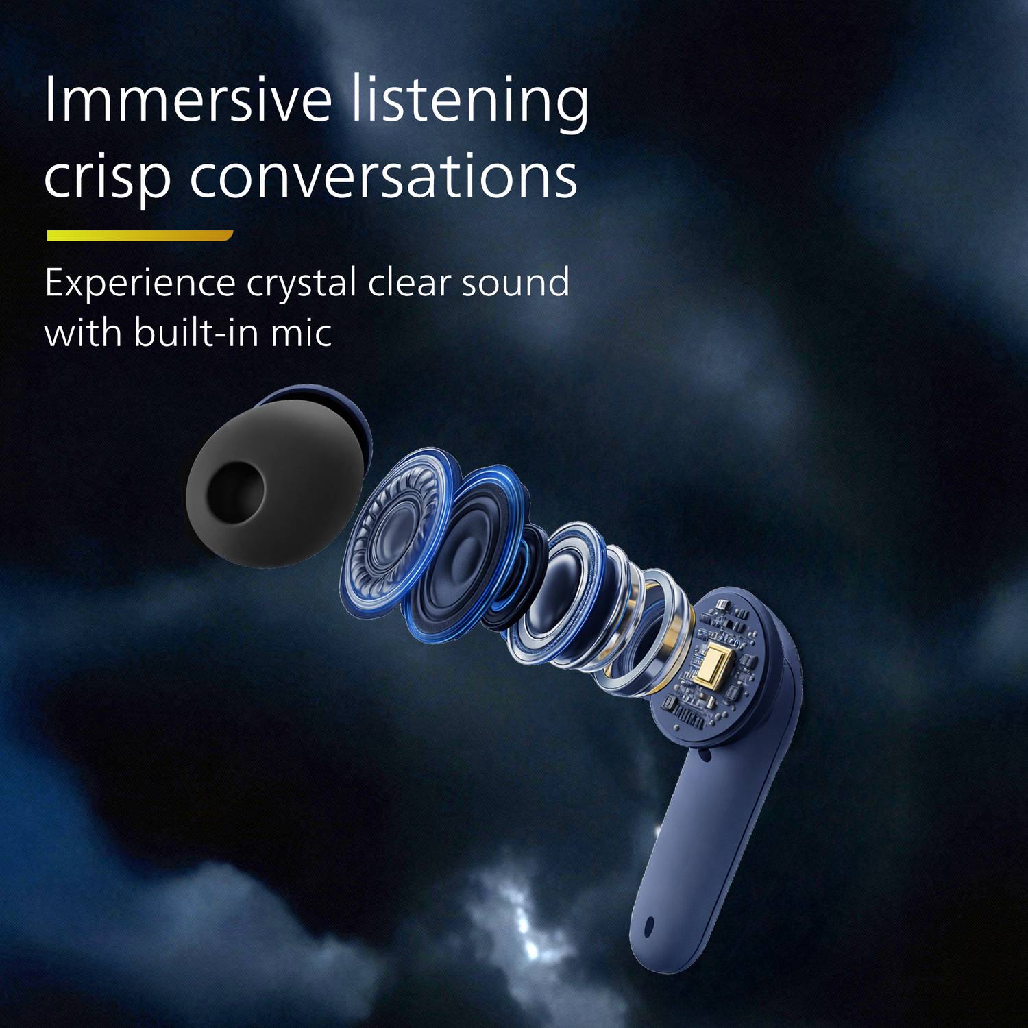 PHILIPS TAT1269 TWS Earbuds, 40H Playtime, BT 5.4, IPX5, Cosmic Blue - Image 4