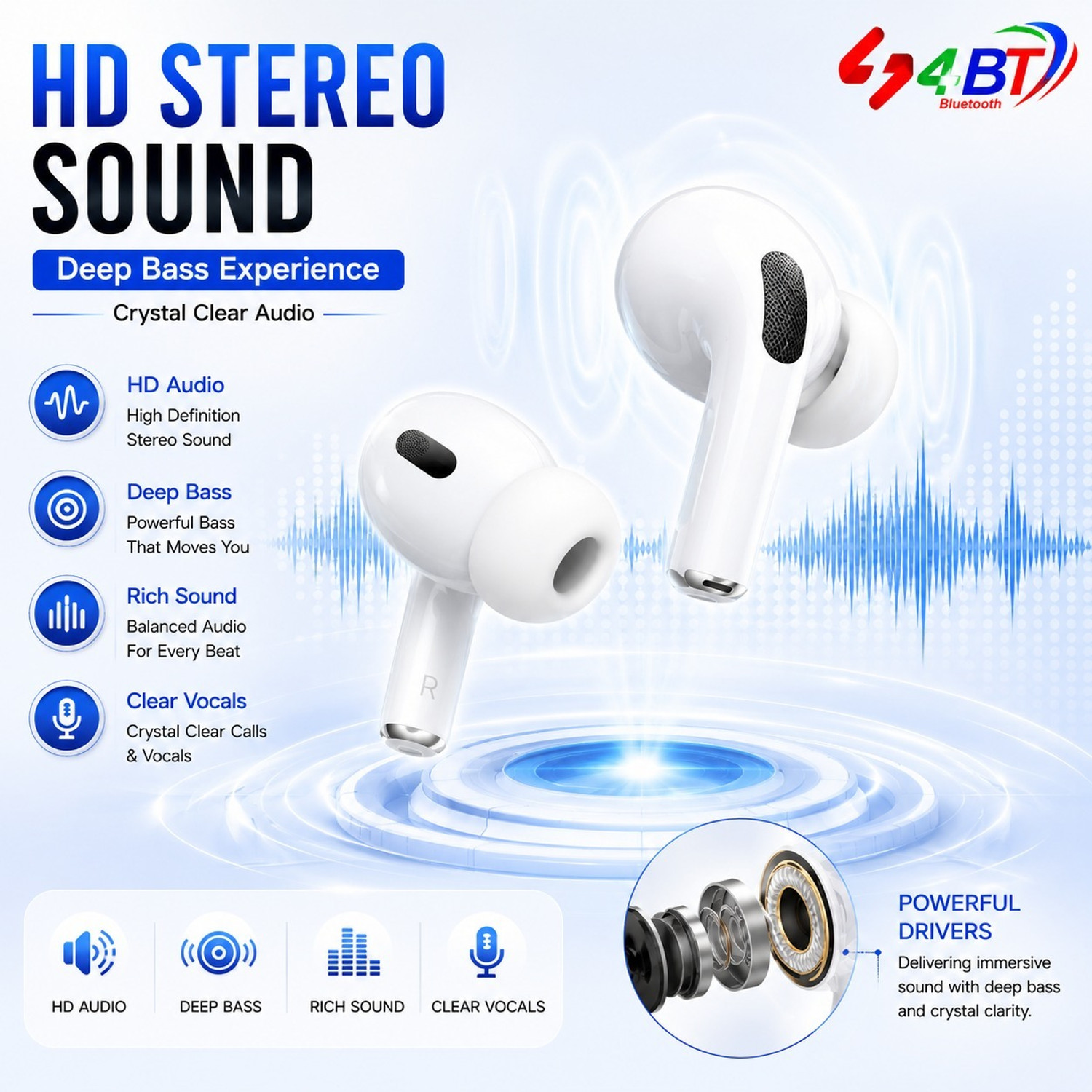 Image of 4BT Air Pods Pro Bluetooth