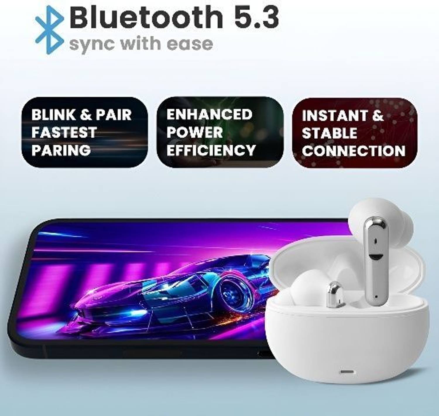 Raxiox Buds B151 with 48Hrs Playback, 12.2mm Drivers, IP55 - Image 5