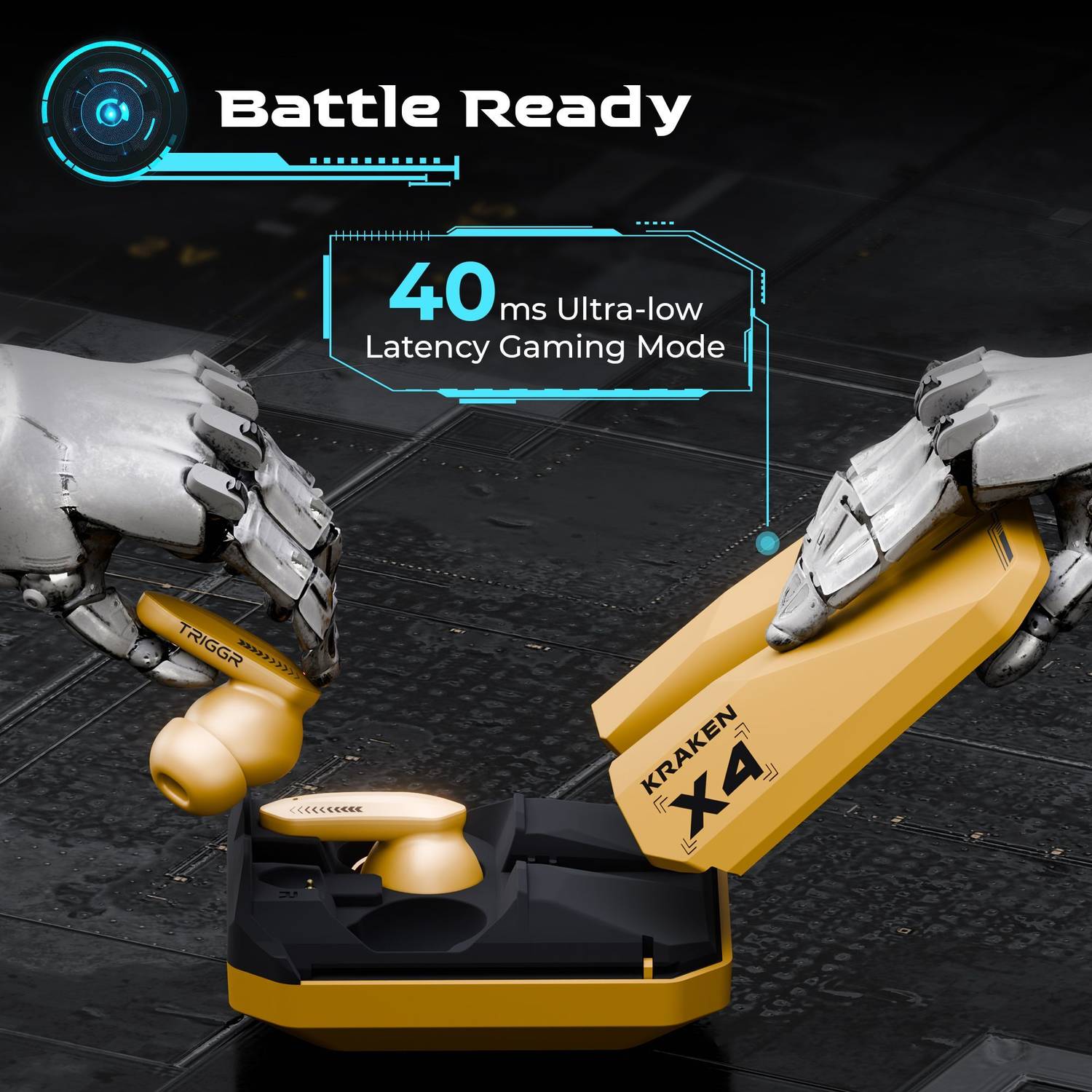 TRIGGR Kraken X4 13mm Drivers Bluetooth Earbuds - Image 4