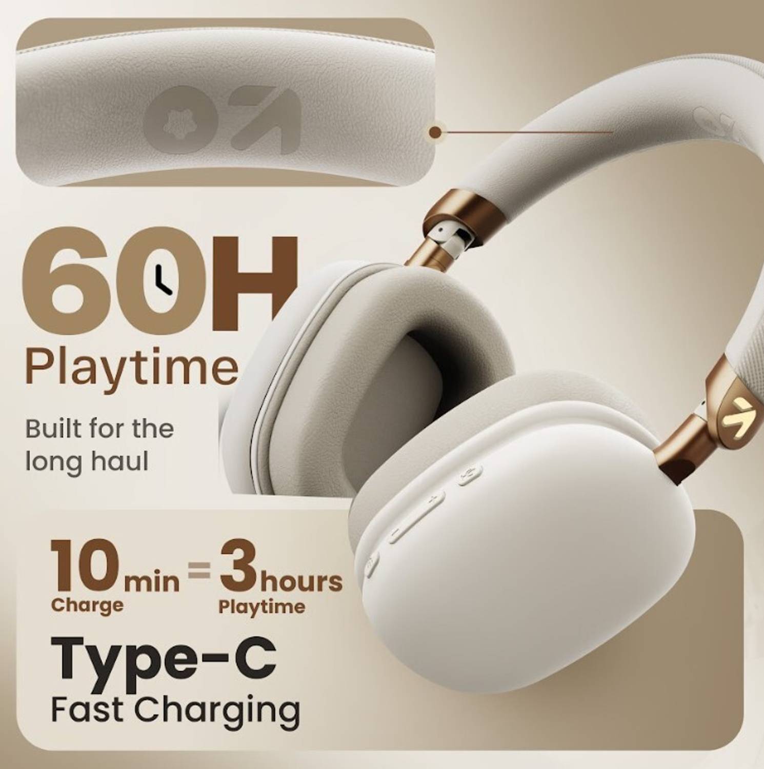 GOBOULT Fluid X 60Hrs Bluetooth Headphones - Image 4