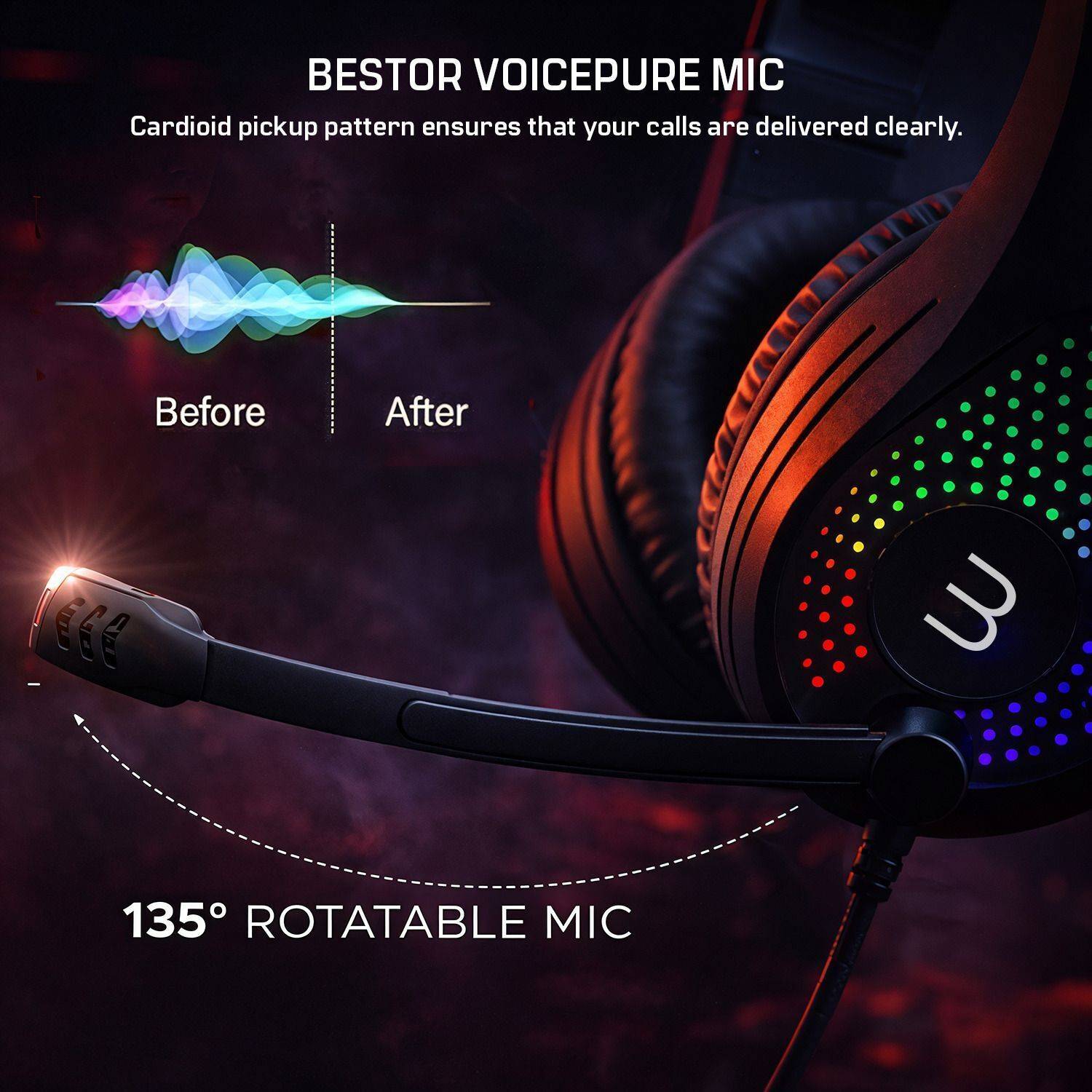Bestor RGB Wired Gaming Headset with Mic - Image 4