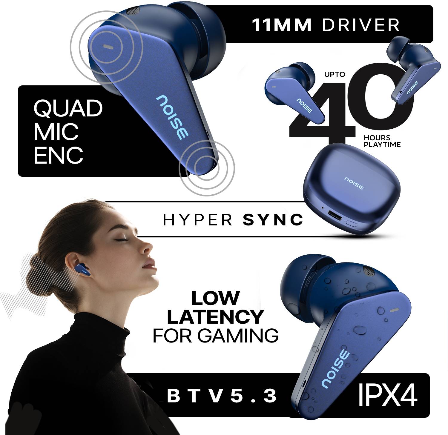 Noise Buds Vector with Hi-Res, Quad Mic, BTv5.3 - Image 4