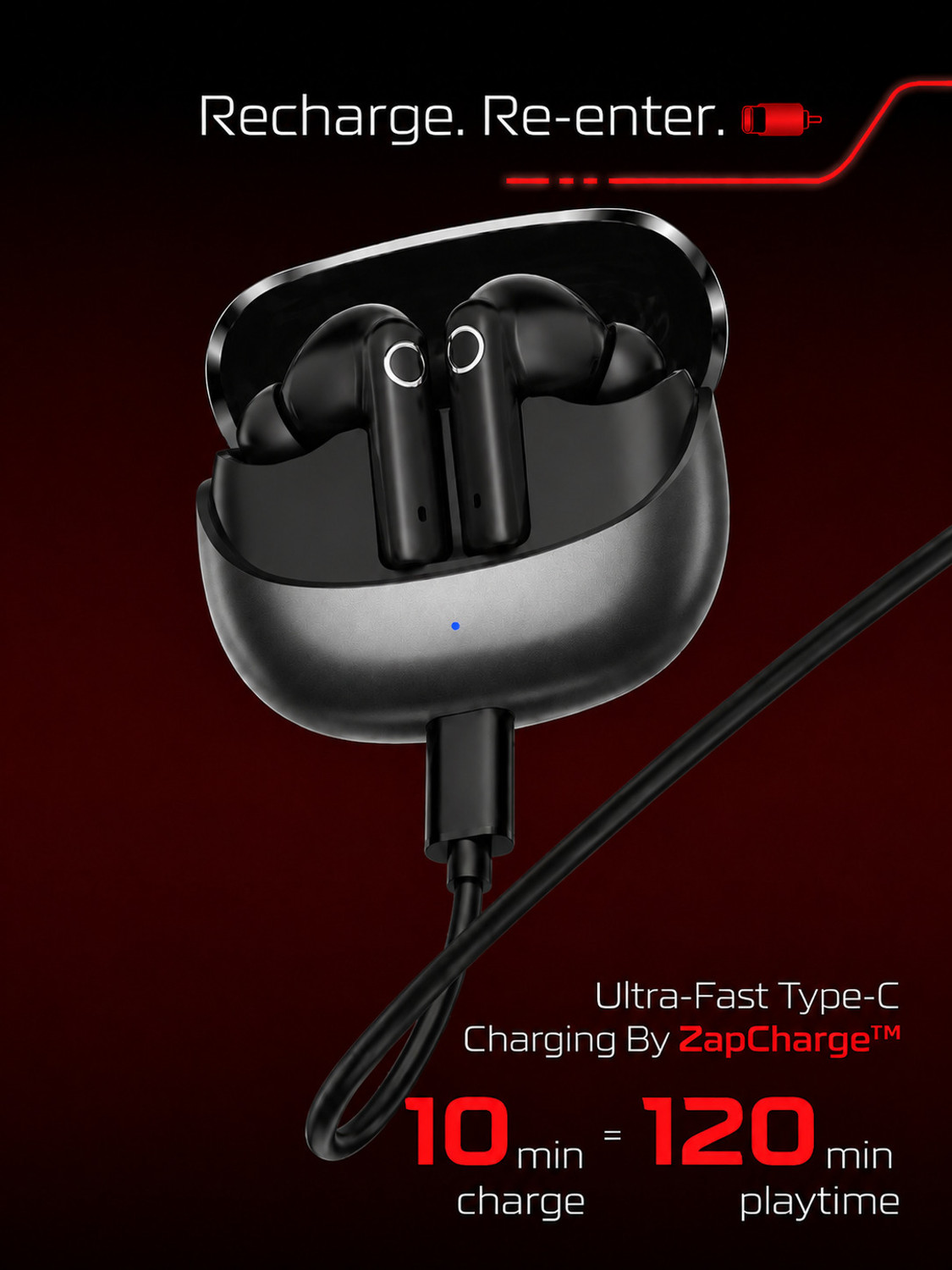Image of Mewiq Wireless Earbuds | 200Hrs Standby |40Hr Playtime | Type-C | Dynamic Drivers-1 Bluetooth