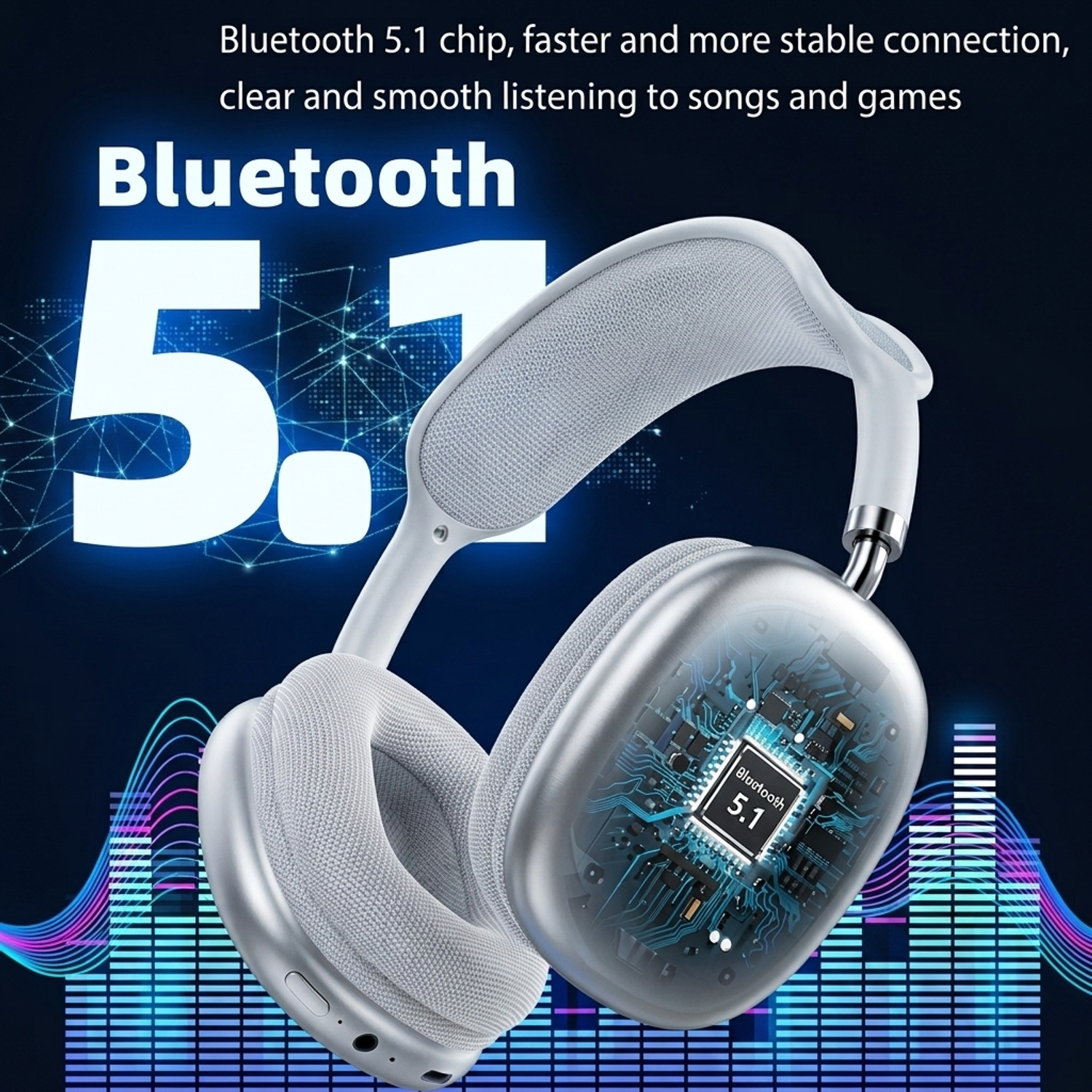 Image of ShreeVistaar Smart Wireless Headset with Built In Mic Bluetooth