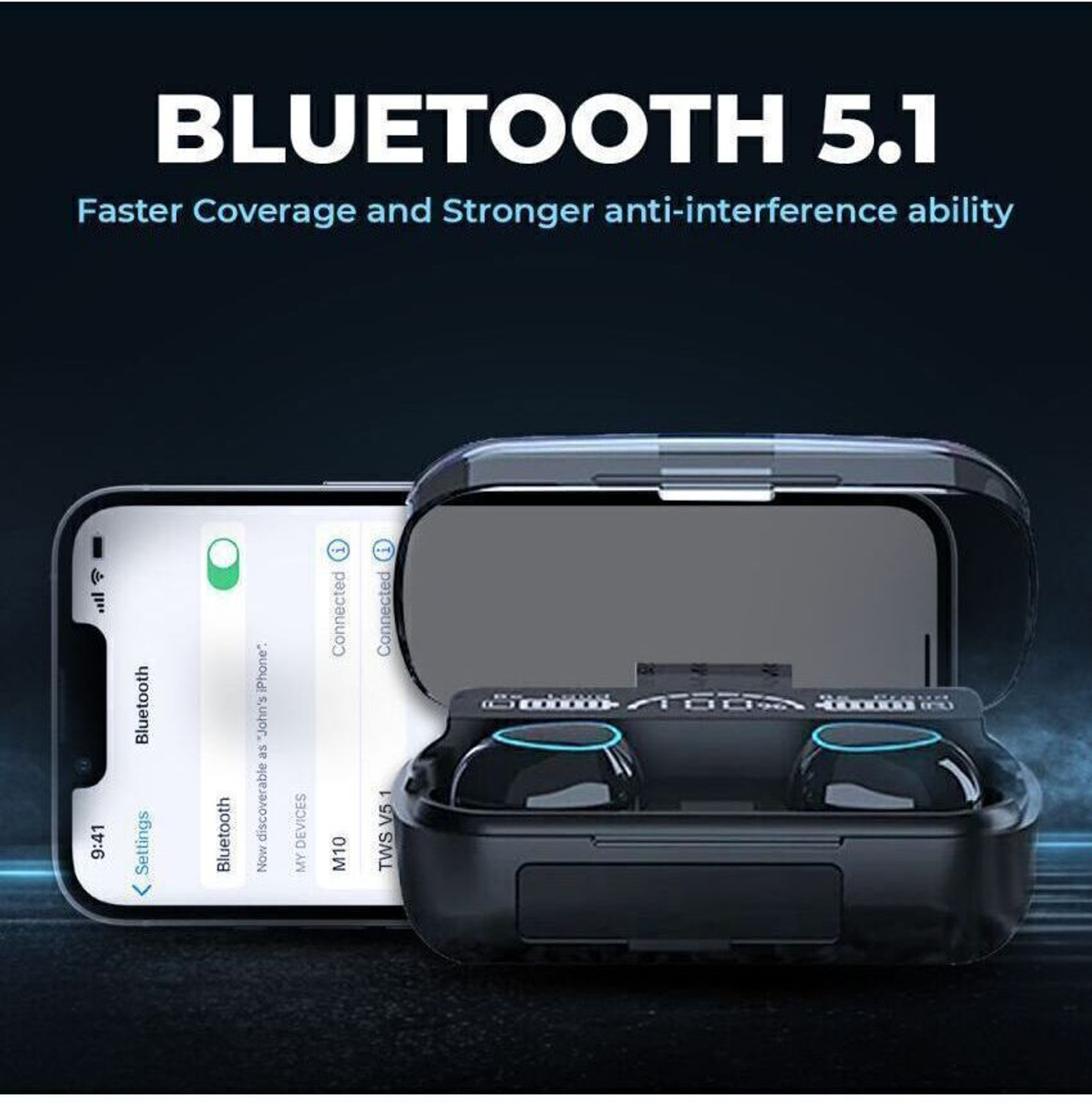 Image of HODOPHILE M19 l TWS Earbuds l Upto 40Hr Playtime l 5.1 Bluetooth