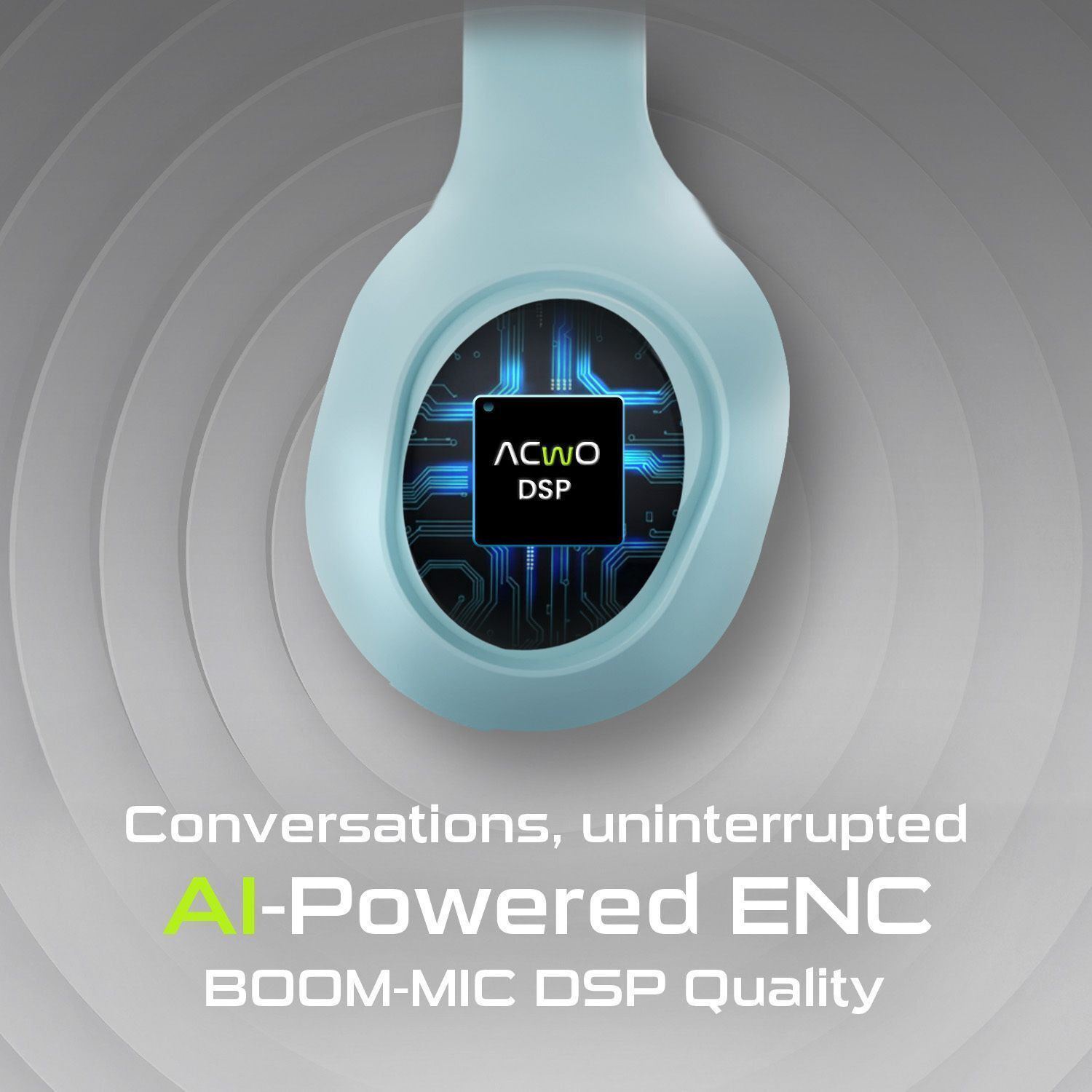 Image of ACwO TwISTER 313 with 40mm Drivers, AI-ENC, Dual Device Connectivity Bluetooth & Wired