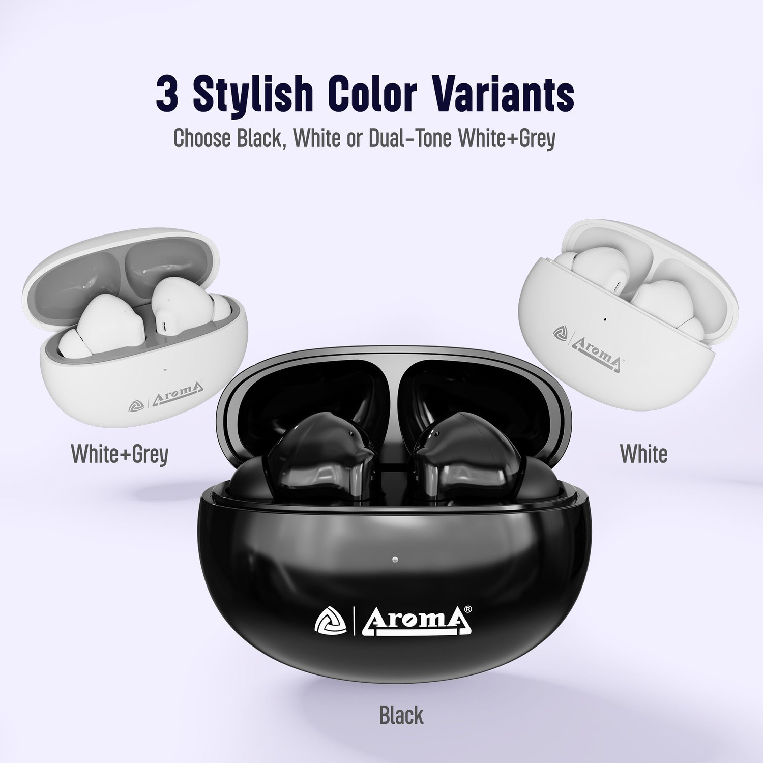 Image of Aroma NB126 Royal Upto 40 Hours Playtime*Fast Charging Dual Pairing Heavy Bass Earbuds Bluetooth