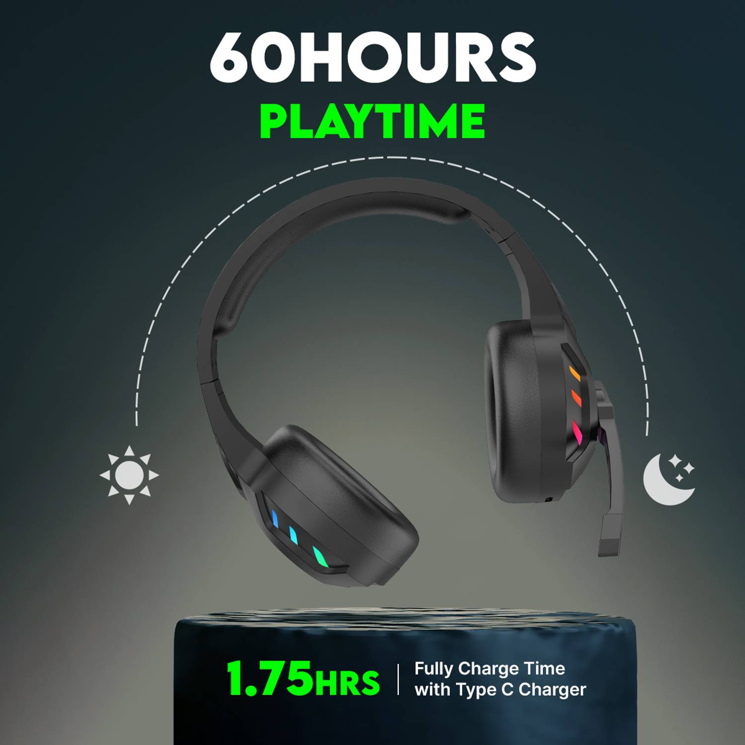 PTron Studio Sports Wireless Gaming Headset - Image 5