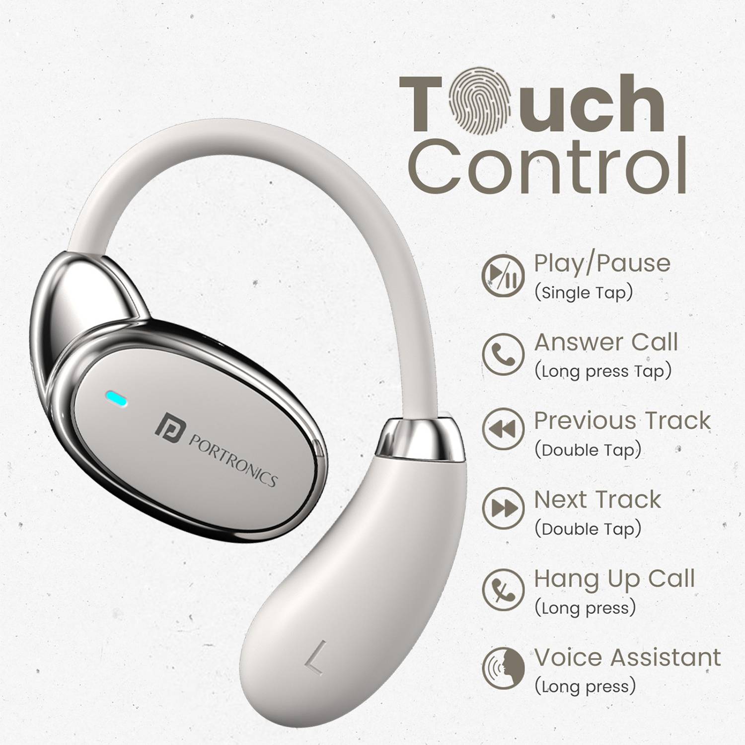 Portronics Harmonics Twins 31 Over Ear Smart Earbuds - Image 2