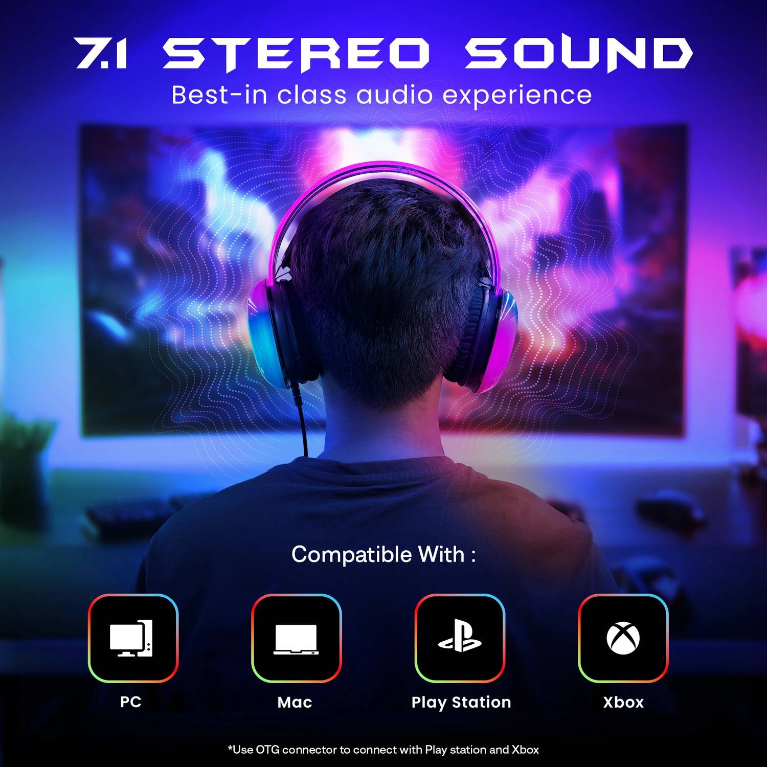 Hammer Blaze Gaming Headphones with Mic - Image 5