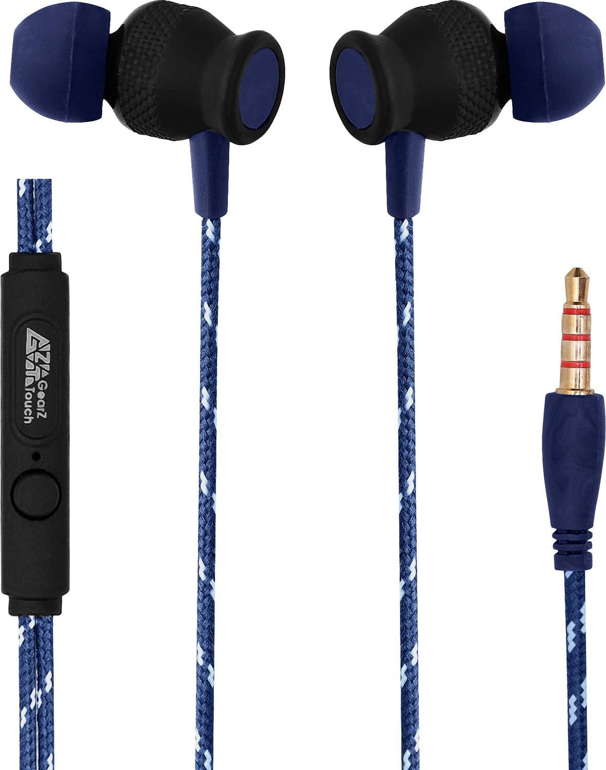 GEARZTOUCH Ear 3.5mm Wired Earphones with in Line HD Mic Wired He