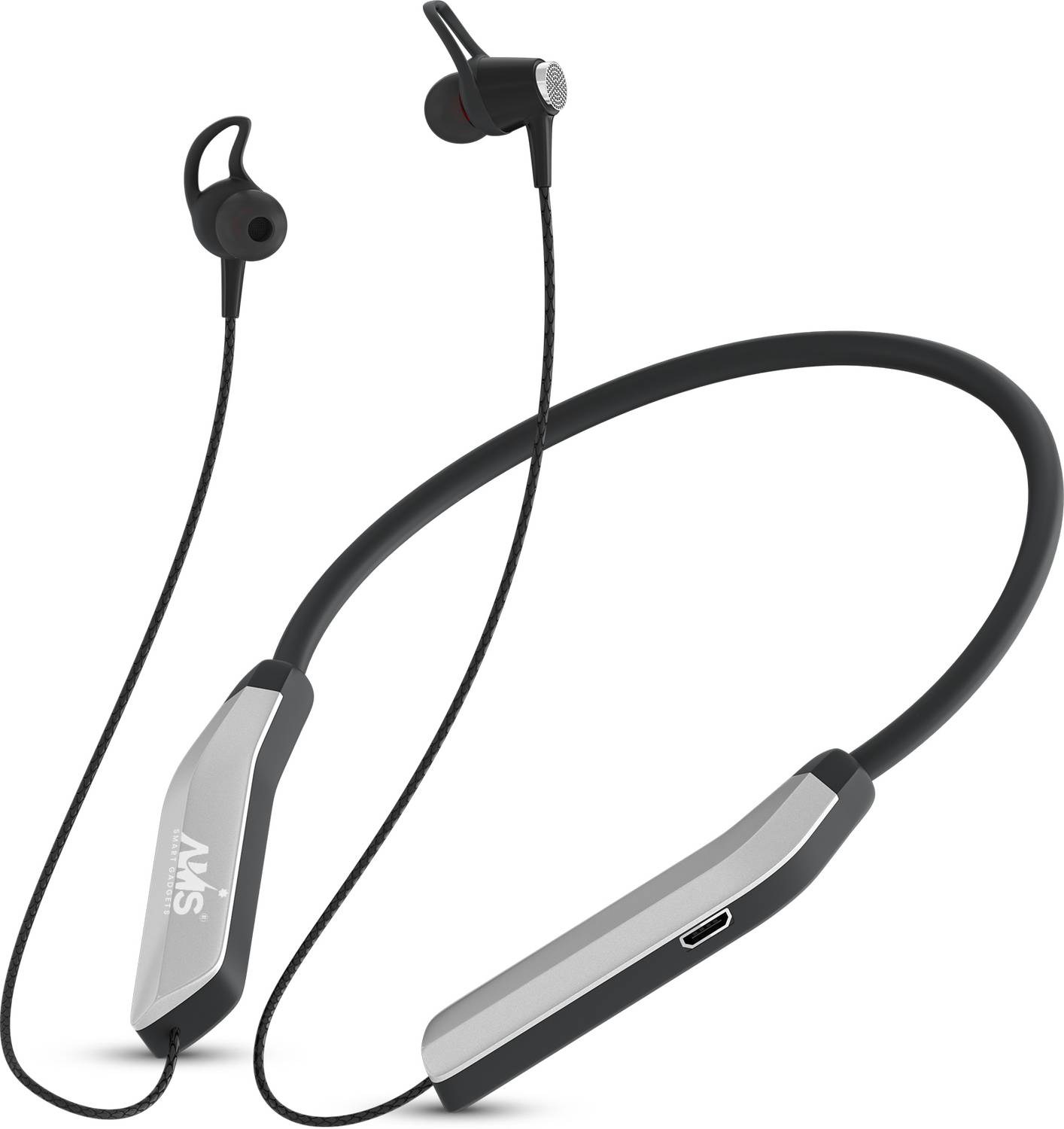 AMS NB31 Fusion Series In Ear Neckband 40Hrs Playtime, Stereo Sou