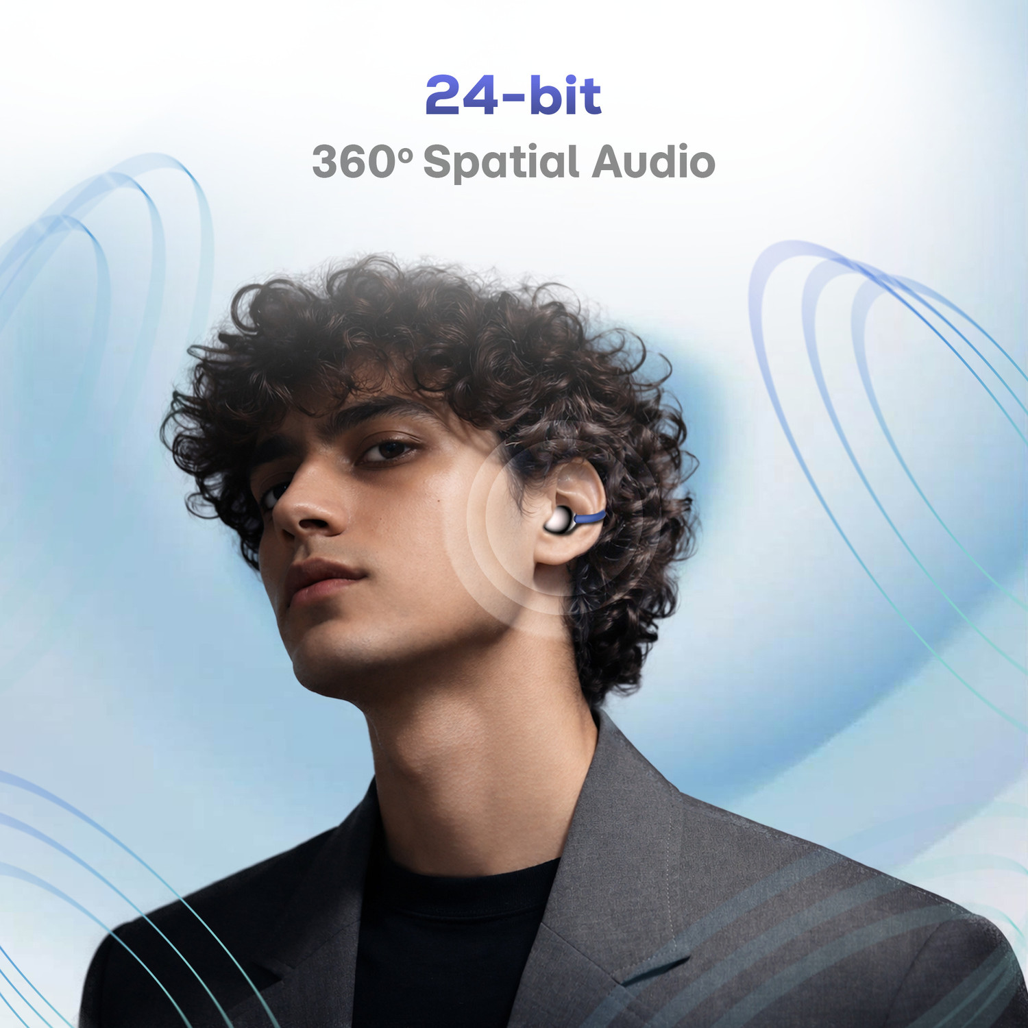 Image of truke Truclips OWS Earbuds, 12mm Customized Drivers, 360 Spatial Audio, Quad Mic ENC, Bluetooth