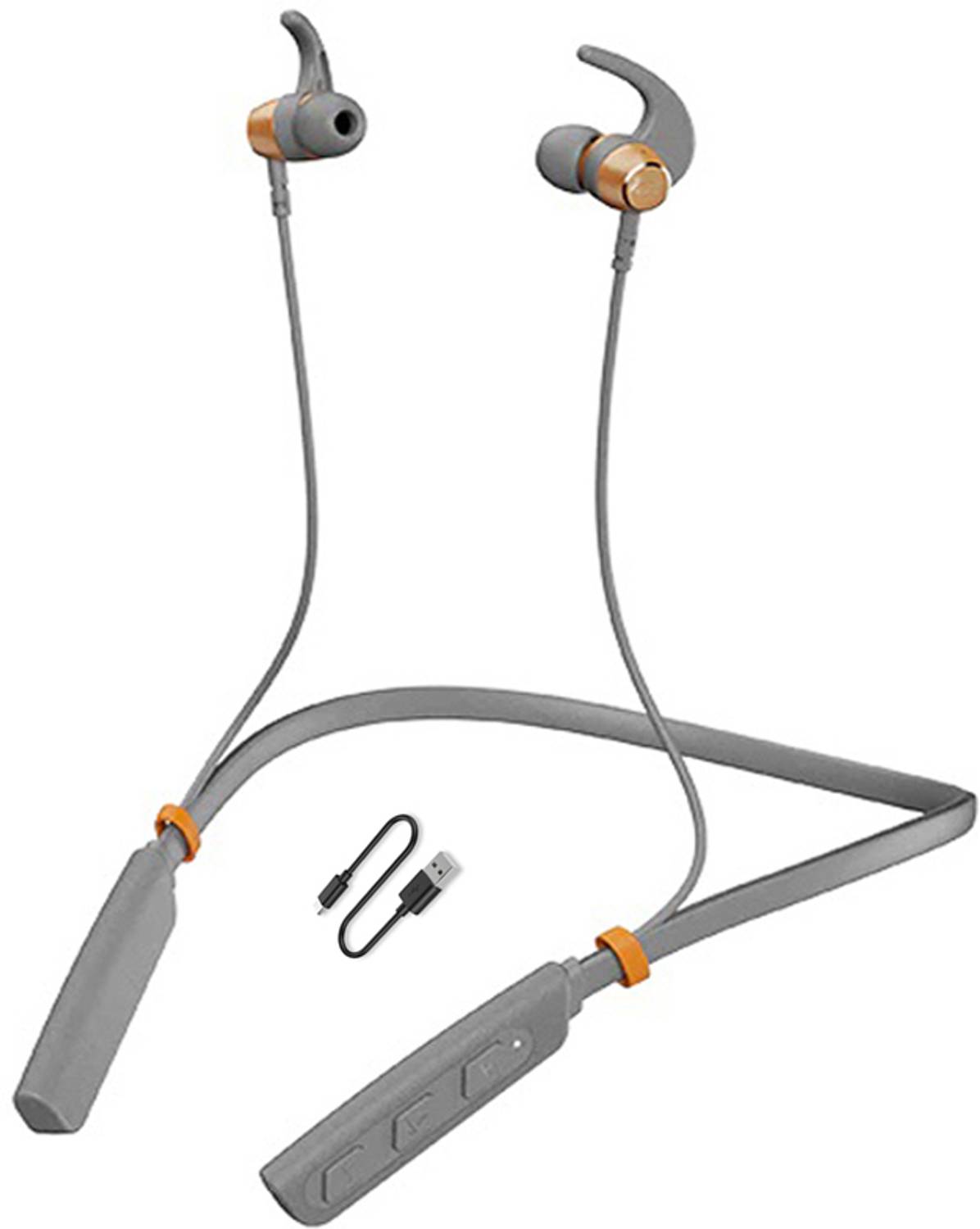 Qeikim 24H Playtime,Clear Calling E Bluetooth Headset (Grey, In t