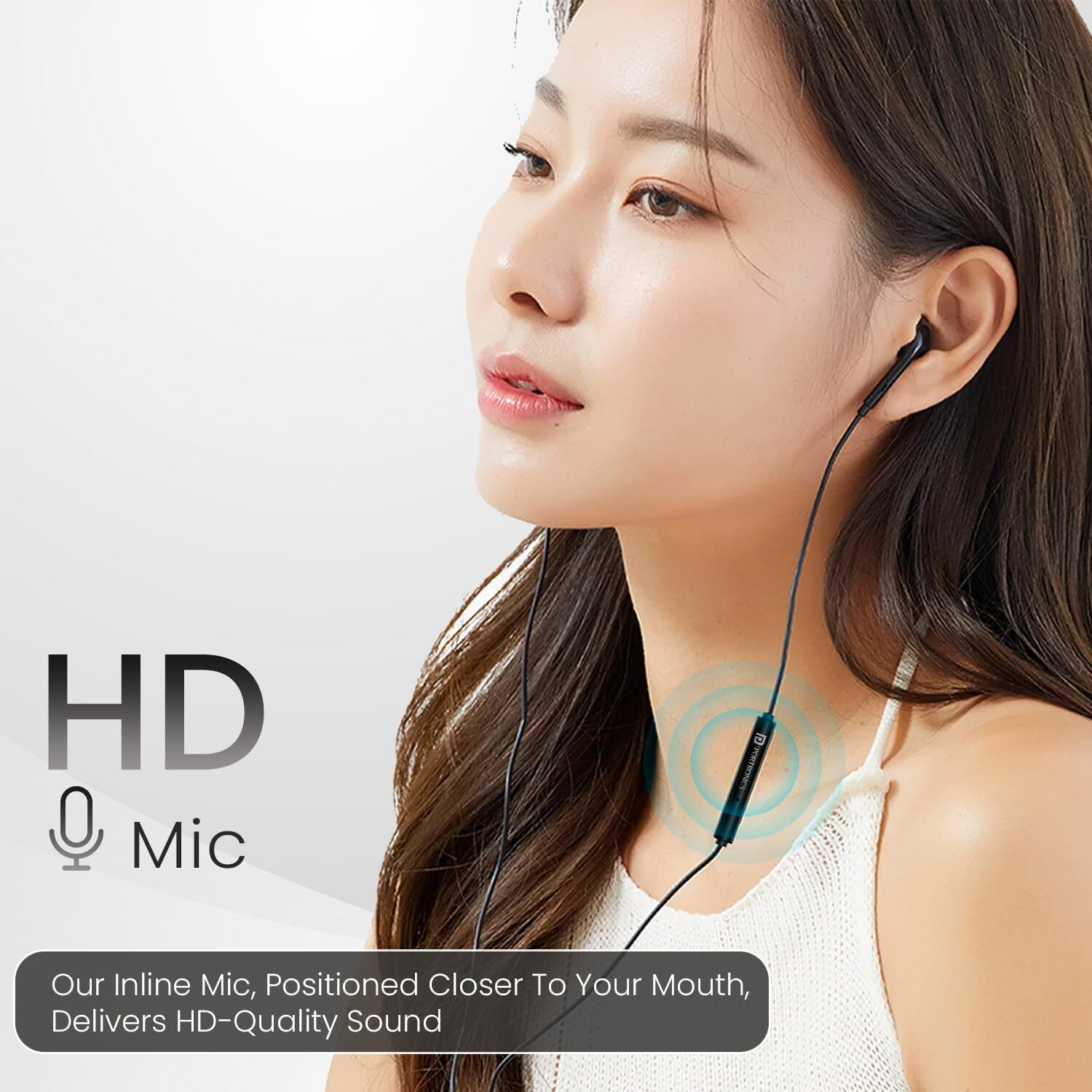 Image of Portronics Conch Theta A 3.5mm Wired Earphones with HD Mic, Powerful Audio,Anti Tangle Wired
