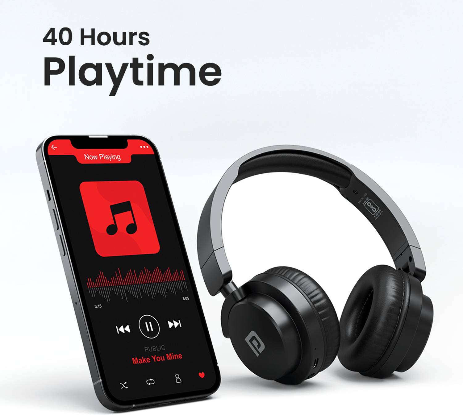 Portronics Muffs M2 Bluetooth Headphones - Image 3