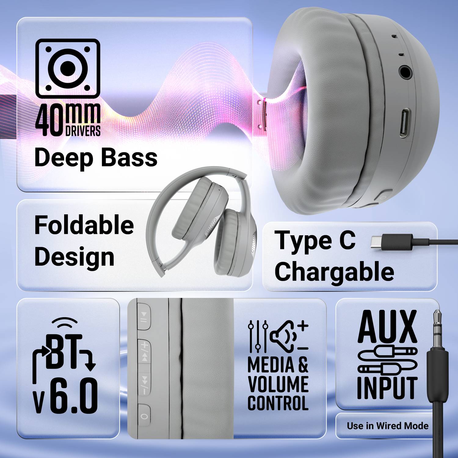 ZEBRONICS Thunder Max ZEB-WHP 7 Bluetooth Headphones - Image 5