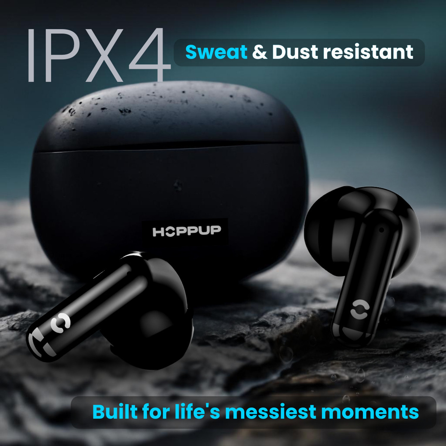 Image of HOPPUP AirDoze H40 Earbuds with 40H PlayTime, 40MS Low Latency, AI ENC & 5.4v Bluetooth