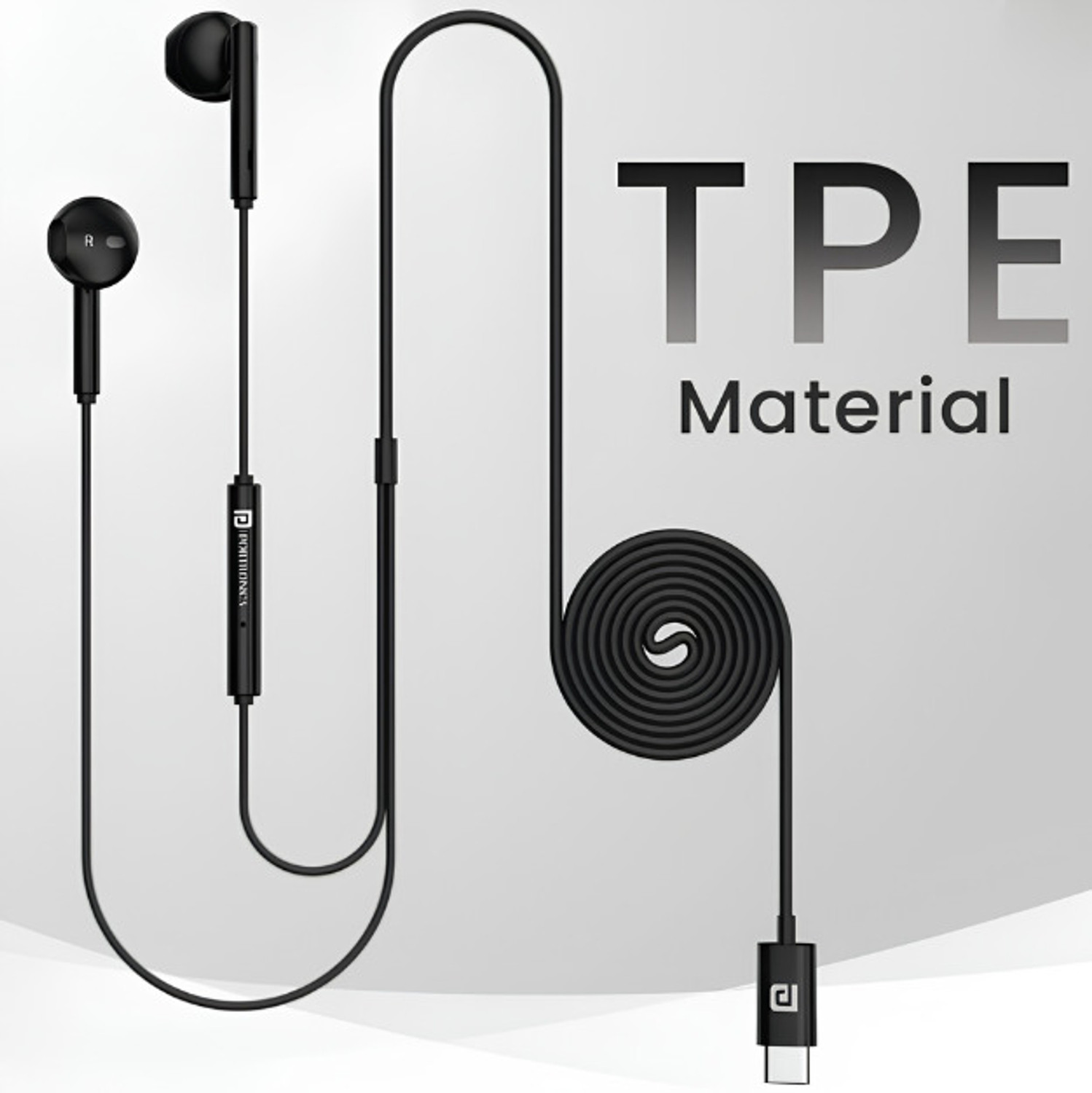 Image of Portronics CONCH THETA C IN LINE MIC POR 2148 WIRED EARPHONE WITH POWERFUL AUDIO Wired