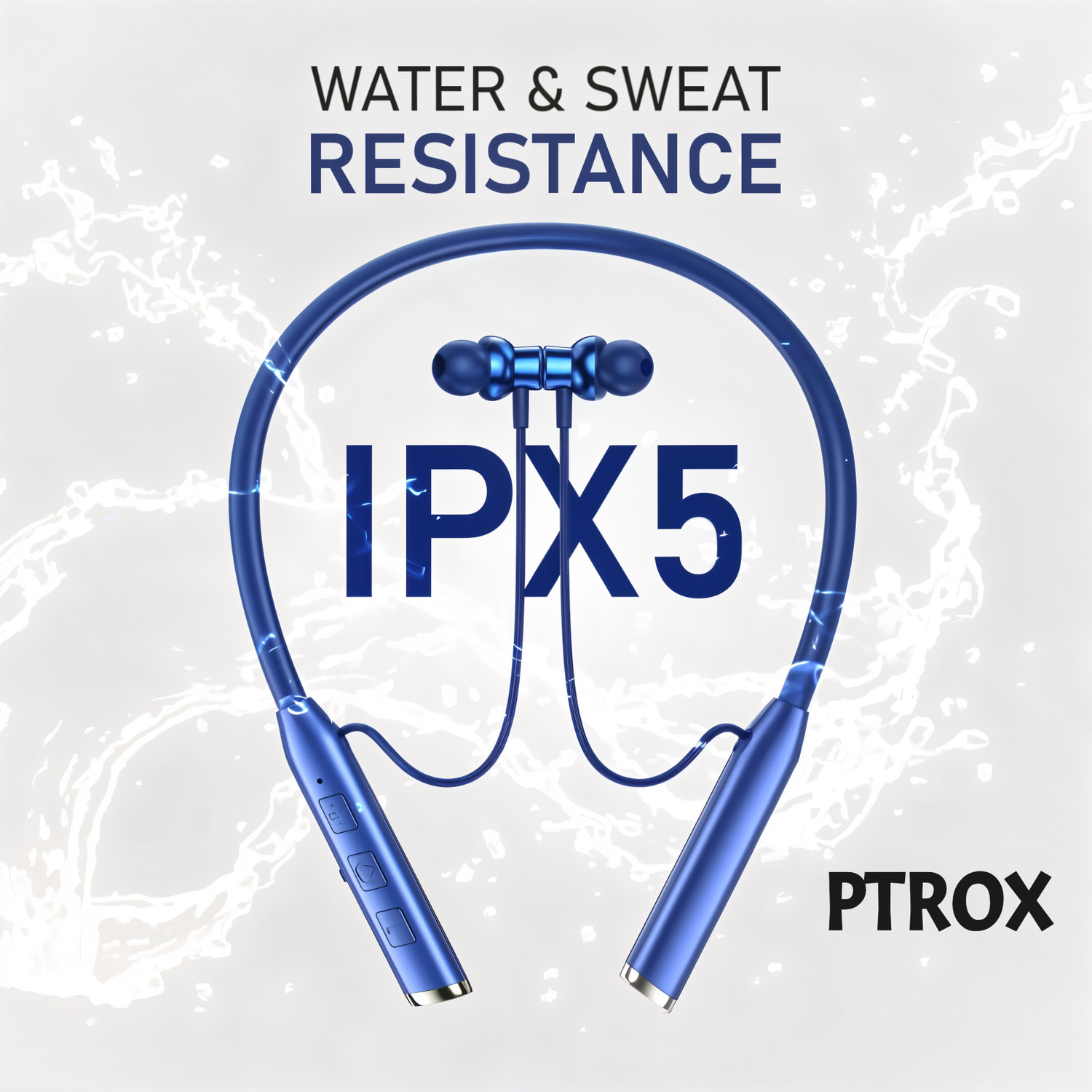 Image of PTROX Vibration Alert, 48 Hours Playtime, ENC, HD Sound Quality & Stereo Bass PTB8 Bluetooth