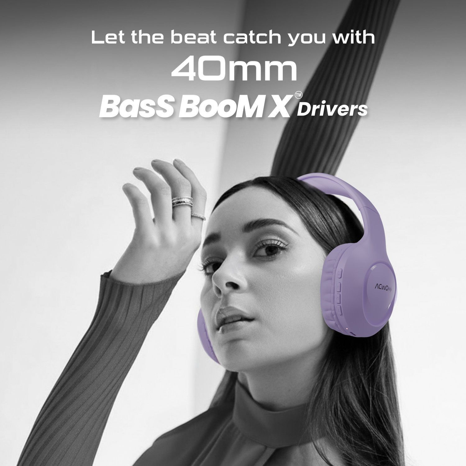 Image of ACwO TwISTER 313 with 40mm Drivers, AI-ENC, Dual Device Connectivity Bluetooth & Wired