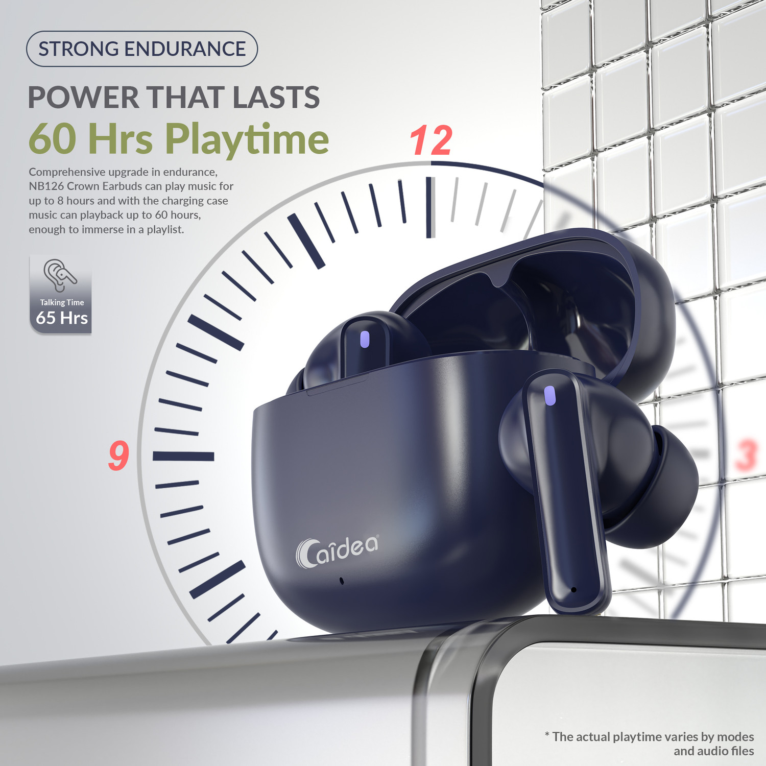 Image of Caidea TW88 Candy V5.4, Upto 60Hr Playtime* Dual Pairing Fast Charging Earbuds Bluetooth