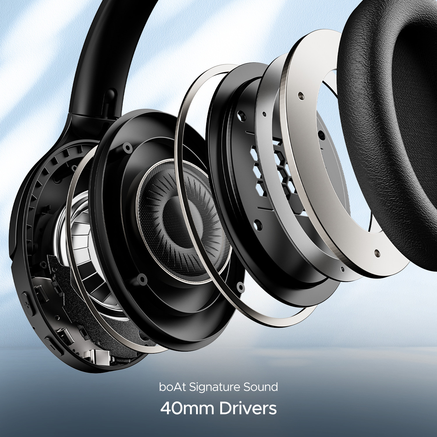 Image of boAt Rockerz 551 ANC with Hybrid ANC, 100 HRS Playback, 40mm Drivers & ASAP Charge Bluetooth