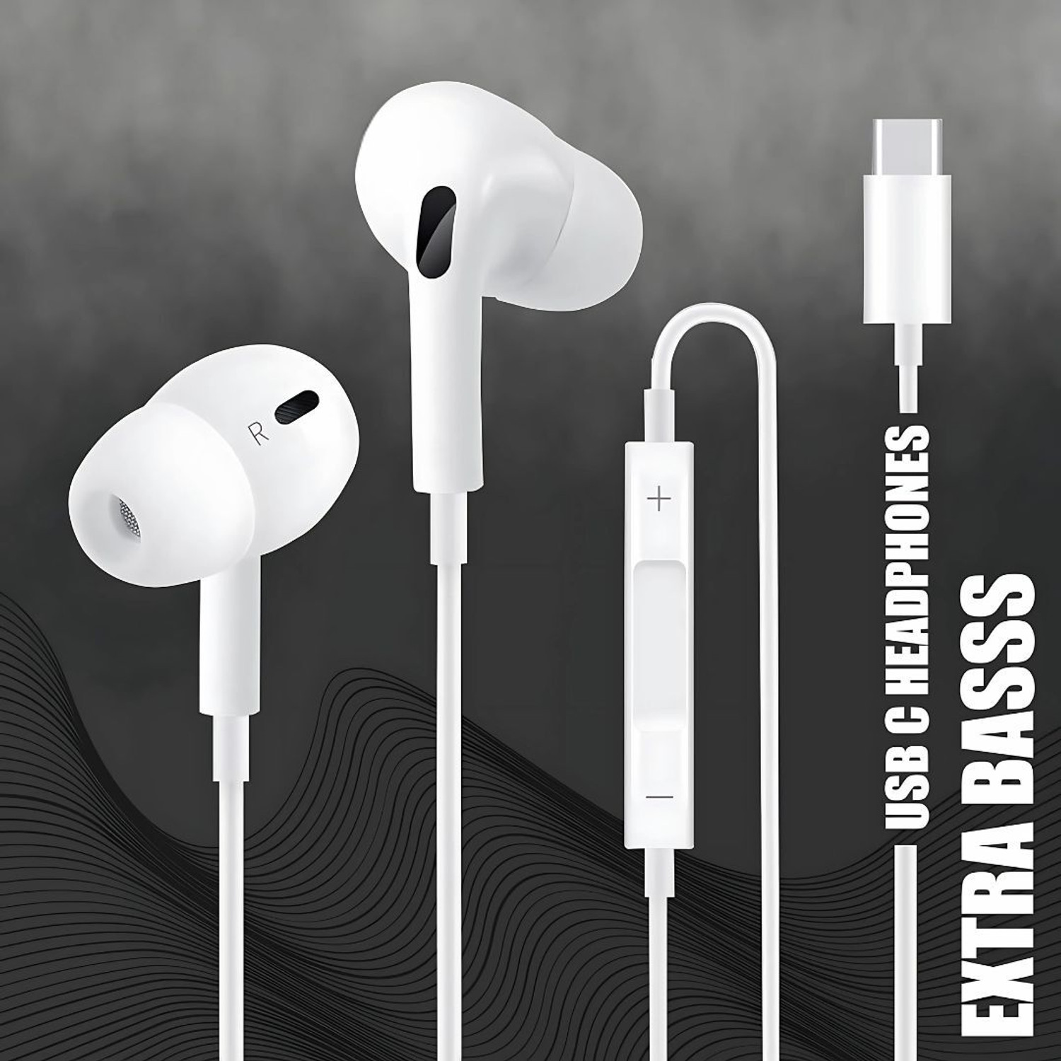 Image of GEARZTOUCH Shot-C PRO Type C in-Line Volume Controller Earphone For All Android & iOS Wired