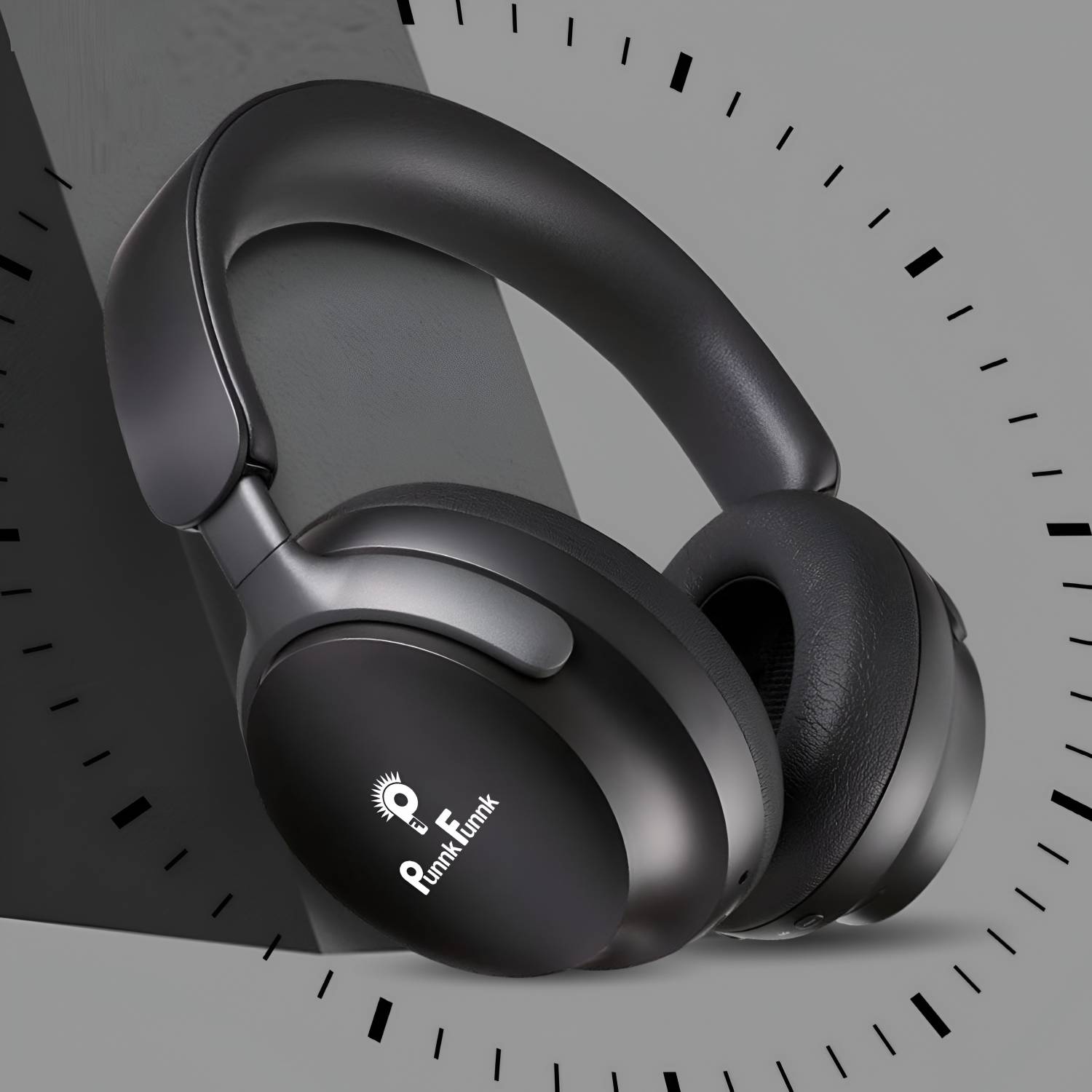 PunnkFunnk Wireless BT Headphones with Deep Bass, Noise Cancellat