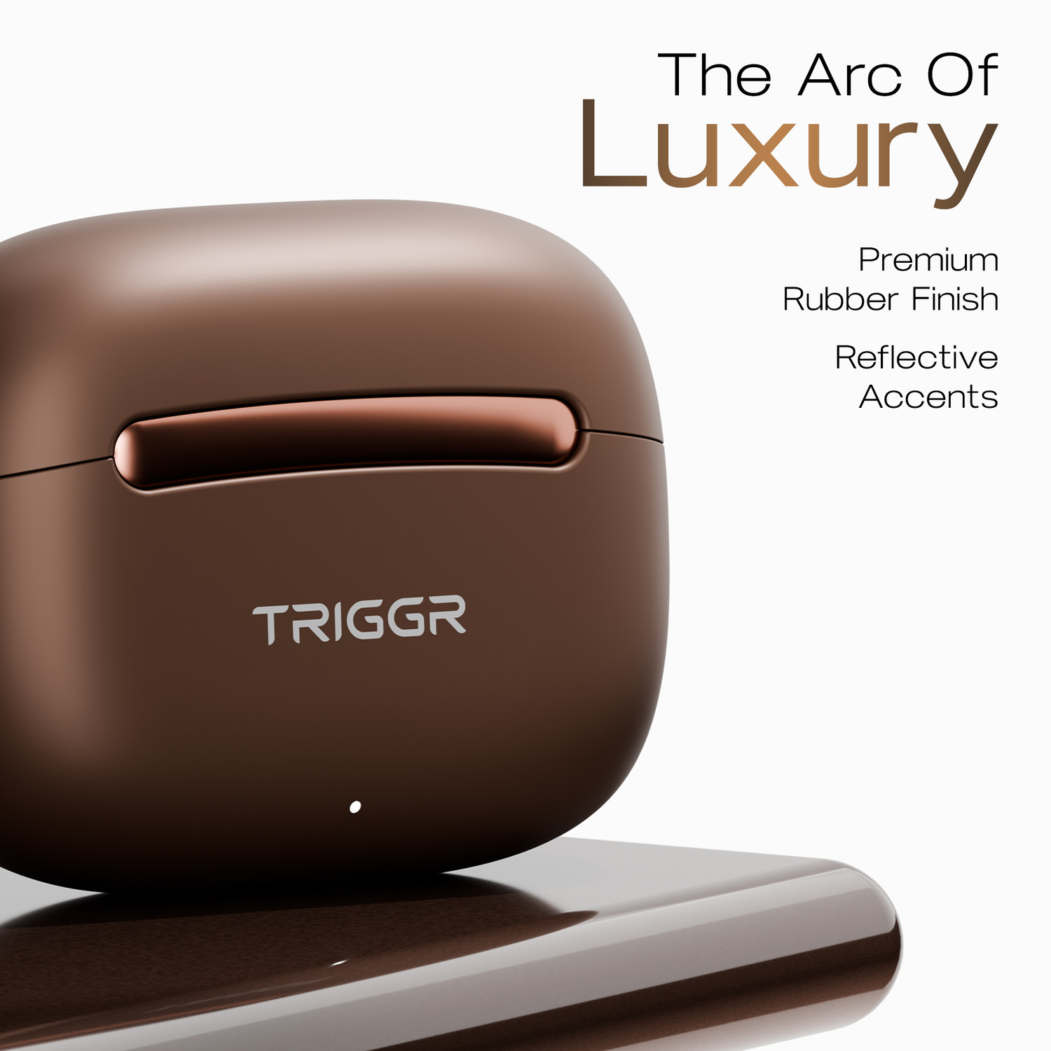 Image of TRIGGR Arcus One 60H Battery, 4 Mic ENC, Dual Pairing, Rubber Grip, 13mm Drivers, v6.0 Bluetooth