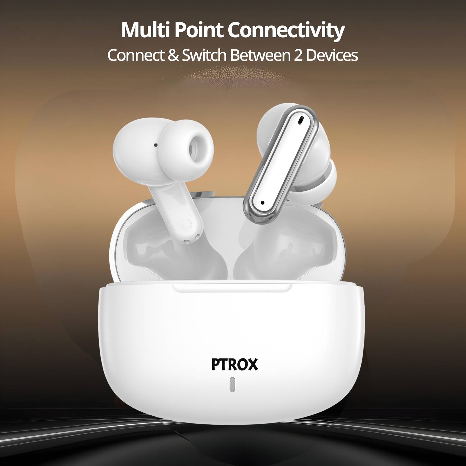 PTROX Ultrabuds with Latest BT v6.0,40Hr Playtime,13mm Dynamic Driver,Rich Bass N918 Bluetooth
