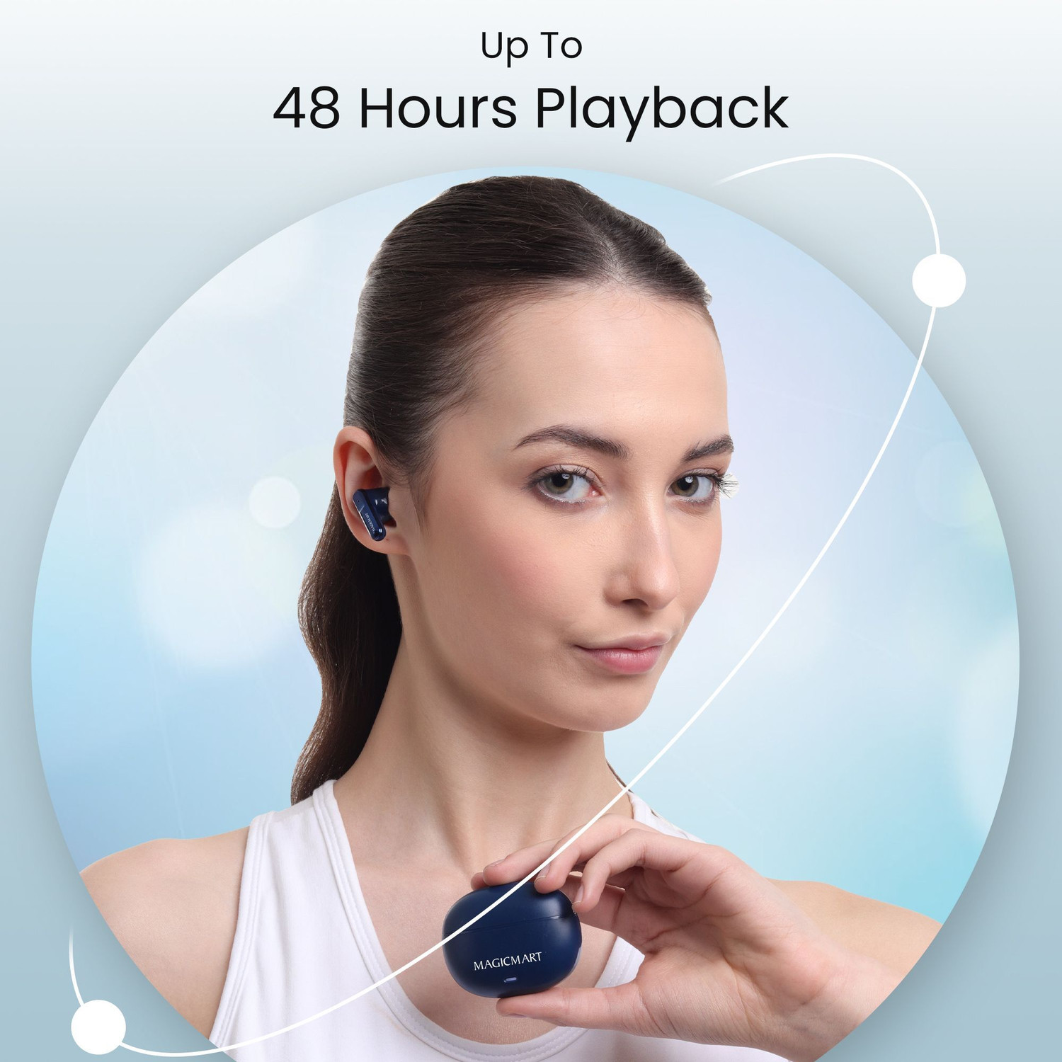 Image of MAGICMART New 151 Earbuds Hd Sound & 40hr Playtime, Dual Pairing 4 Mic ENC, Bluetooth