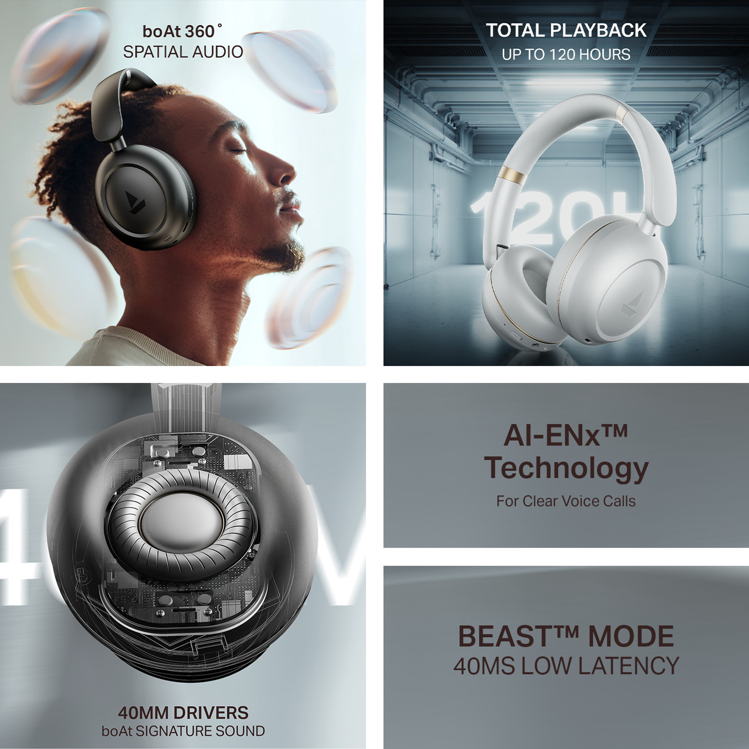 Image of boAt Rockerz Prime 415, 360 Spatial Audio,120H Battery,AI-ENx,BEAST Mode,App Support Bluetooth