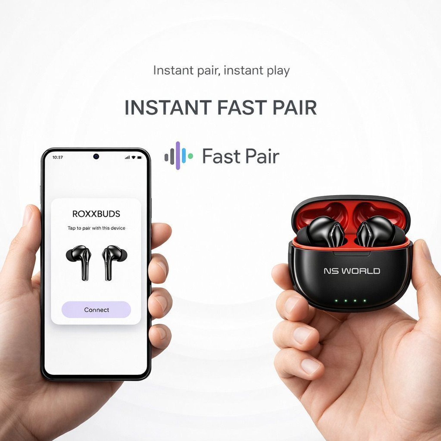 Image of NS WORLD Tharbuds Tws Probuds Touch Controls,Bass Sound,Quick Charge Bluetooth