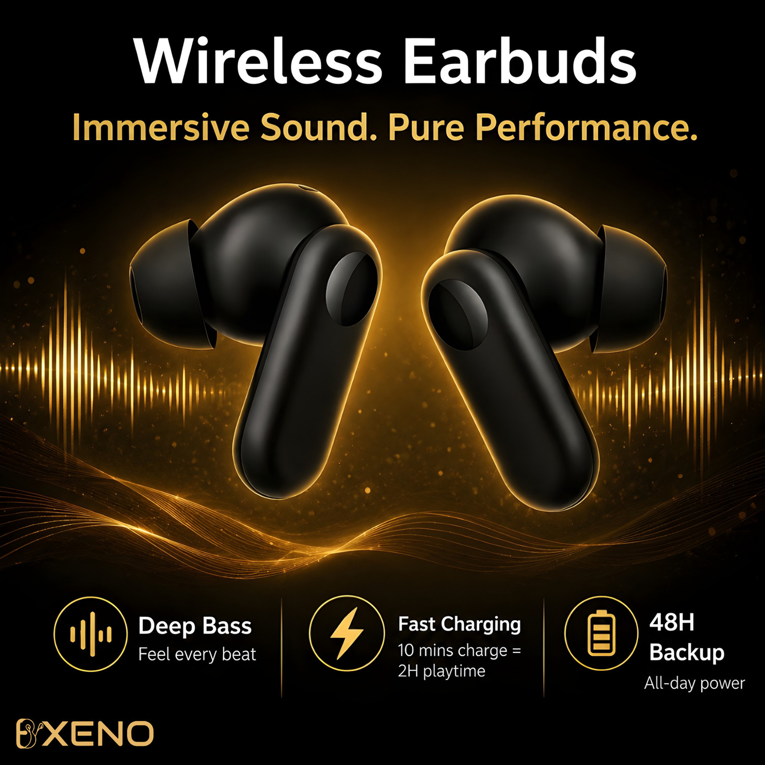 Image of Bxeno True Wireless Earbuds Nord 2CE Earbuds with Mic 2r, 12.4mm Drivers[8] Bluetooth