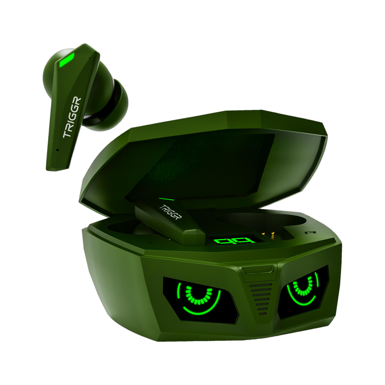 TRIGGR Kraken X1 with Battery Display, 40ms Latency, Quad Mic ENC, 40 Hr, v5.3 Bluetooth Gaming