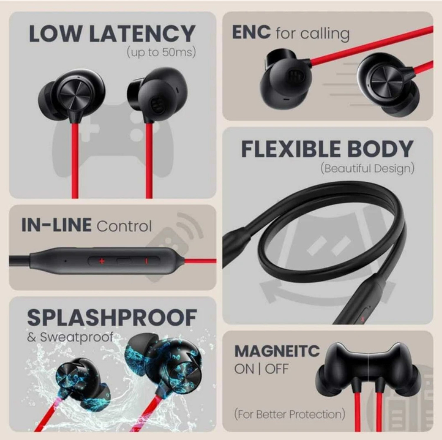 Image of GOLYA Wireless Bullets Z2 ENC Neckband Bluetooth Bluetooth