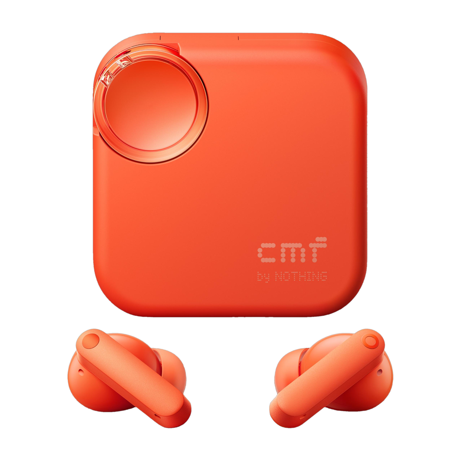 Image of CMF by Nothing Buds 2 48 dB Hybrid ANC, Ultra Bass Technology 2.0, 55 Hrs playtime Bluetooth Headset (Orange, In the Ear)