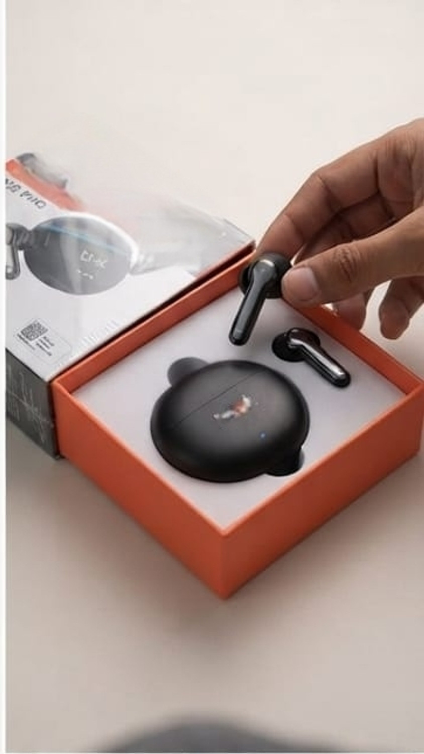 Image of acom Buds-612 with 65H play time and fast charging support Bluetooth Headset (Black, True Wireless)