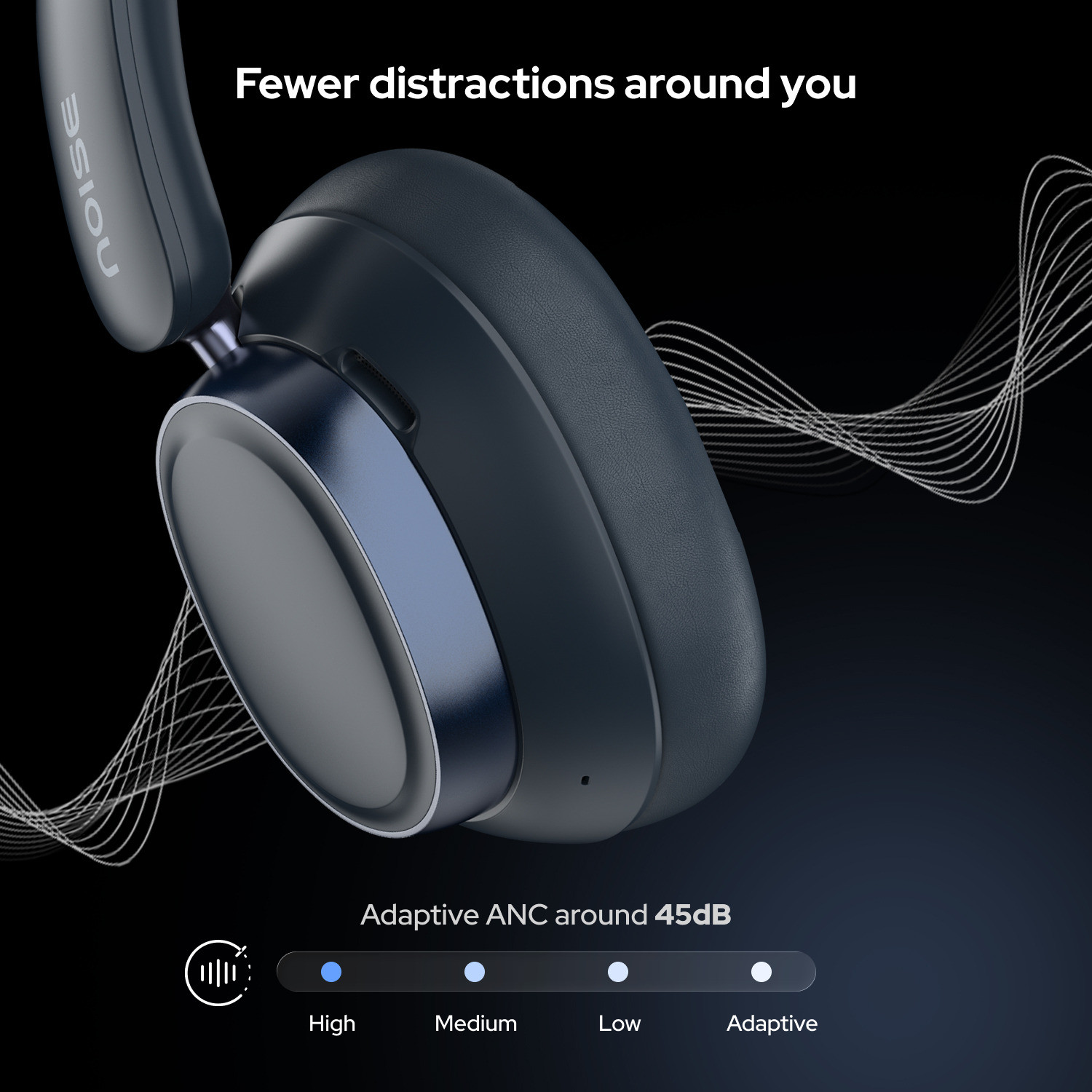 Image of Noise Airwave Max 6 (2026 Launch) - Hi-Res LDAC Audio, Adaptive ANC 45dB, 120H Battery Bluetooth